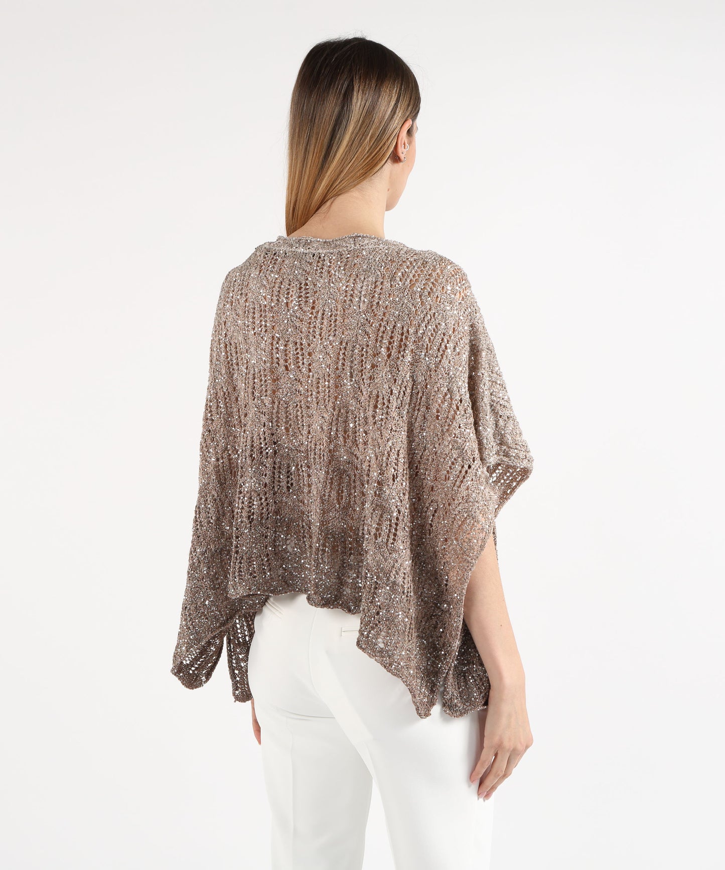 D.EXTERIOR Mantella in Maglia con Paillettes