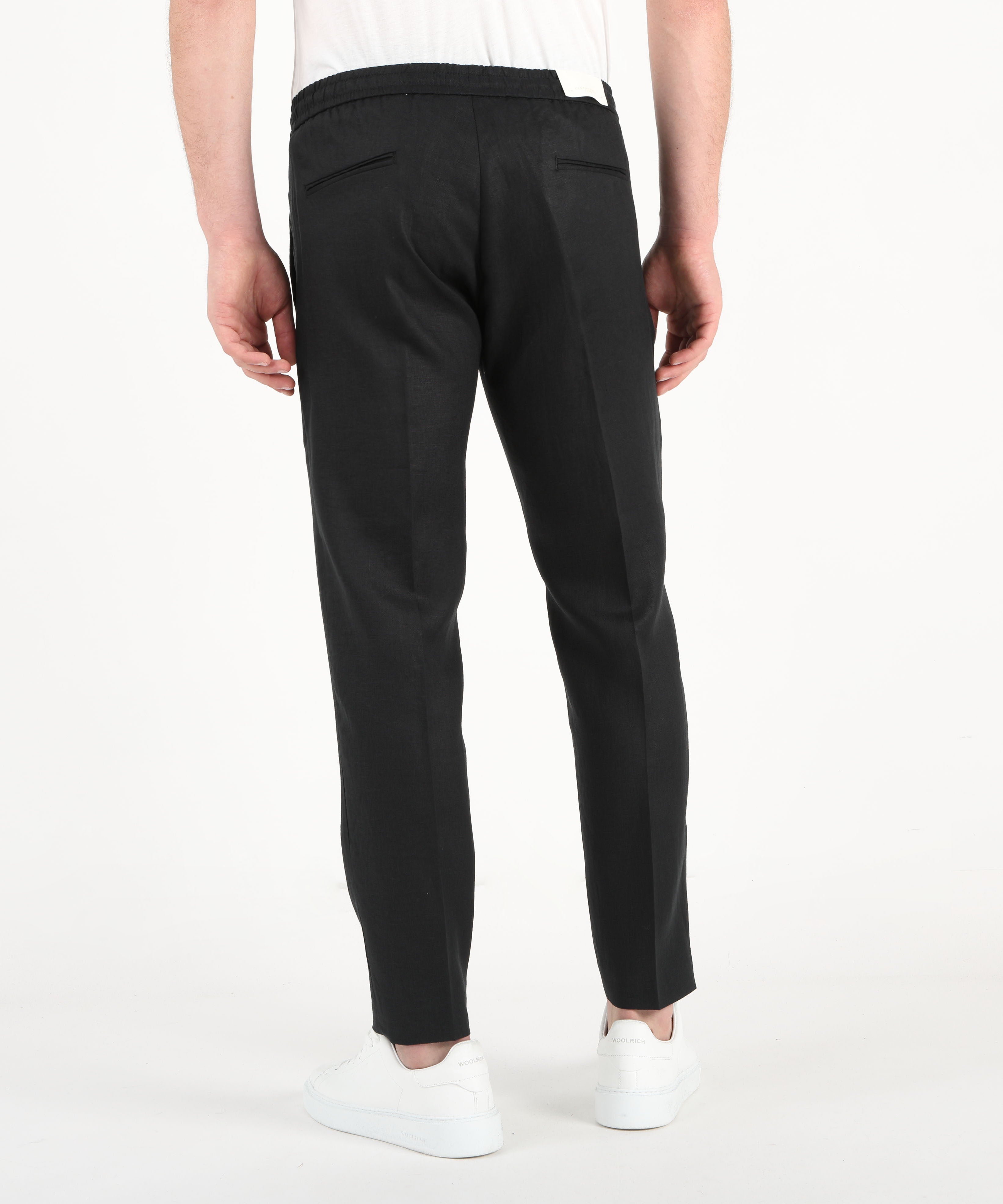 Pantaloni MICHAEL COAL Pantalone in lino Nero | MICHAEL COAL