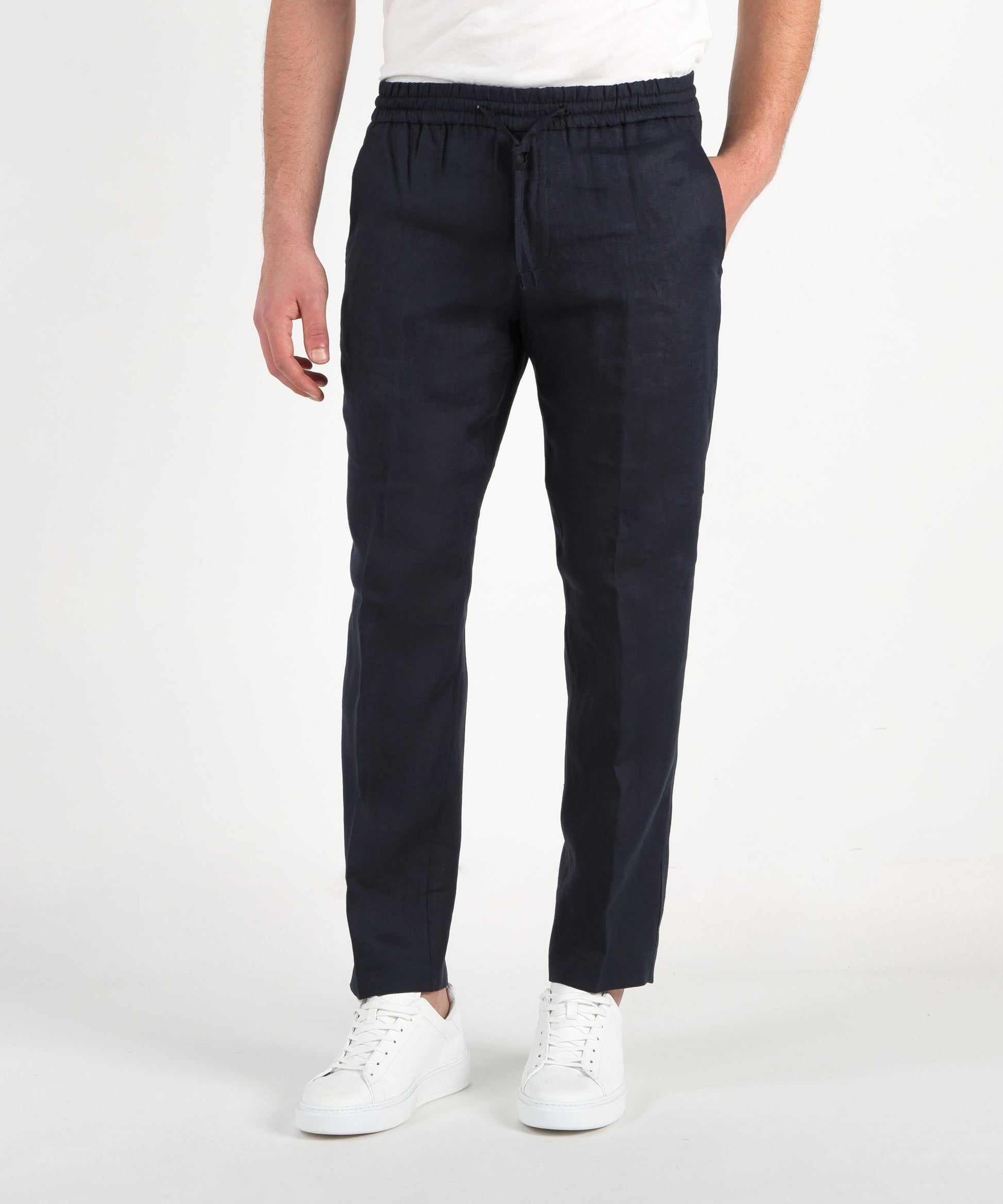 Trousers MICHAEL COAL Linen Trousers Navy | MICHAEL COAL