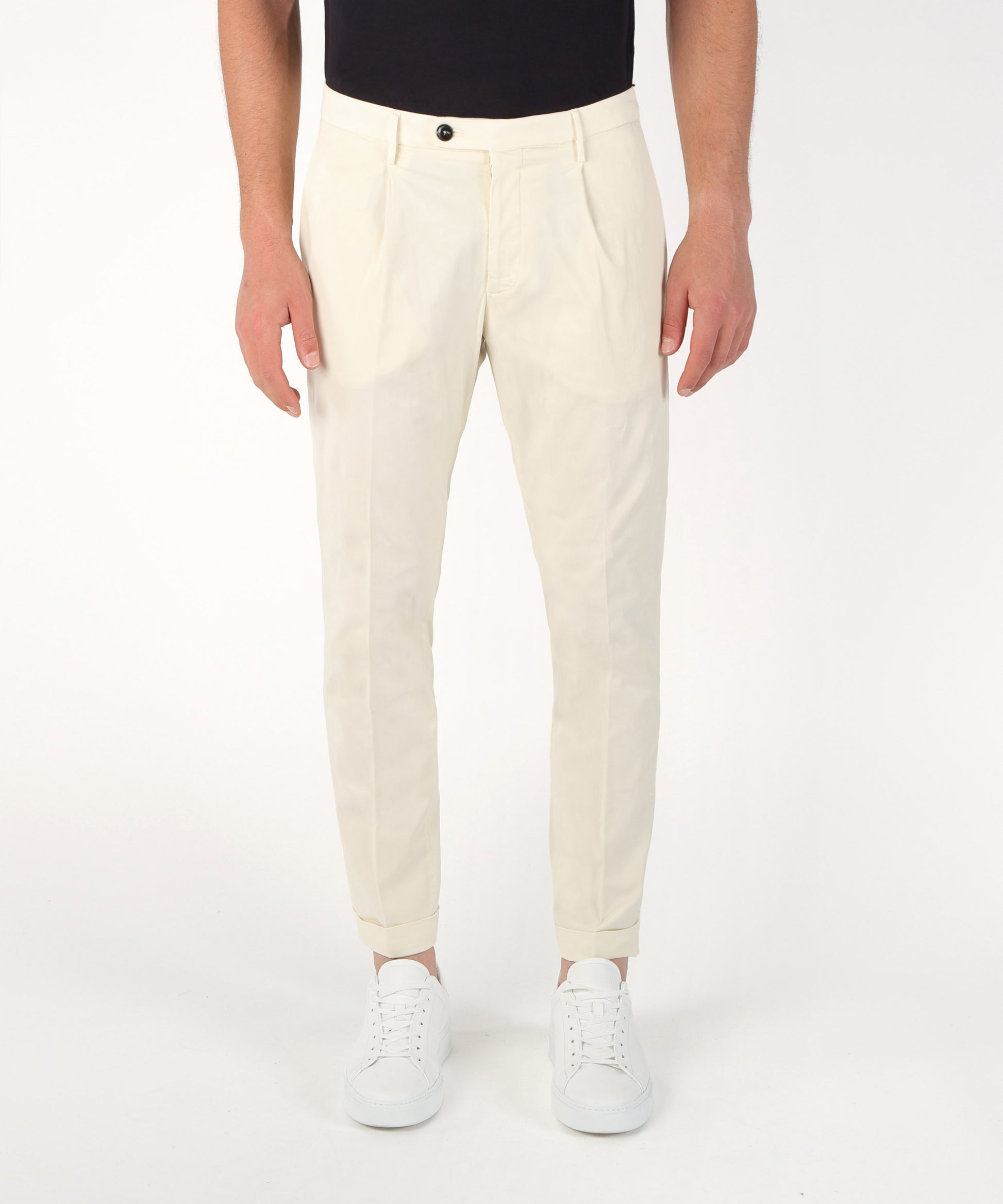 Trousers MICHAEL COAL Frederick Pleated Trousers Panna | MICHAEL COAL