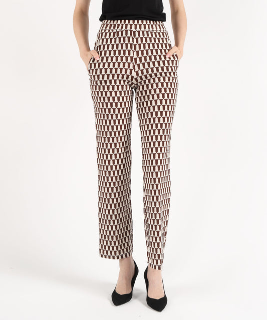 Palazzo pants MAIDA MILA Soft Straight-Leg Pants with Geometric Pattern Bruno | MAIDA MILA