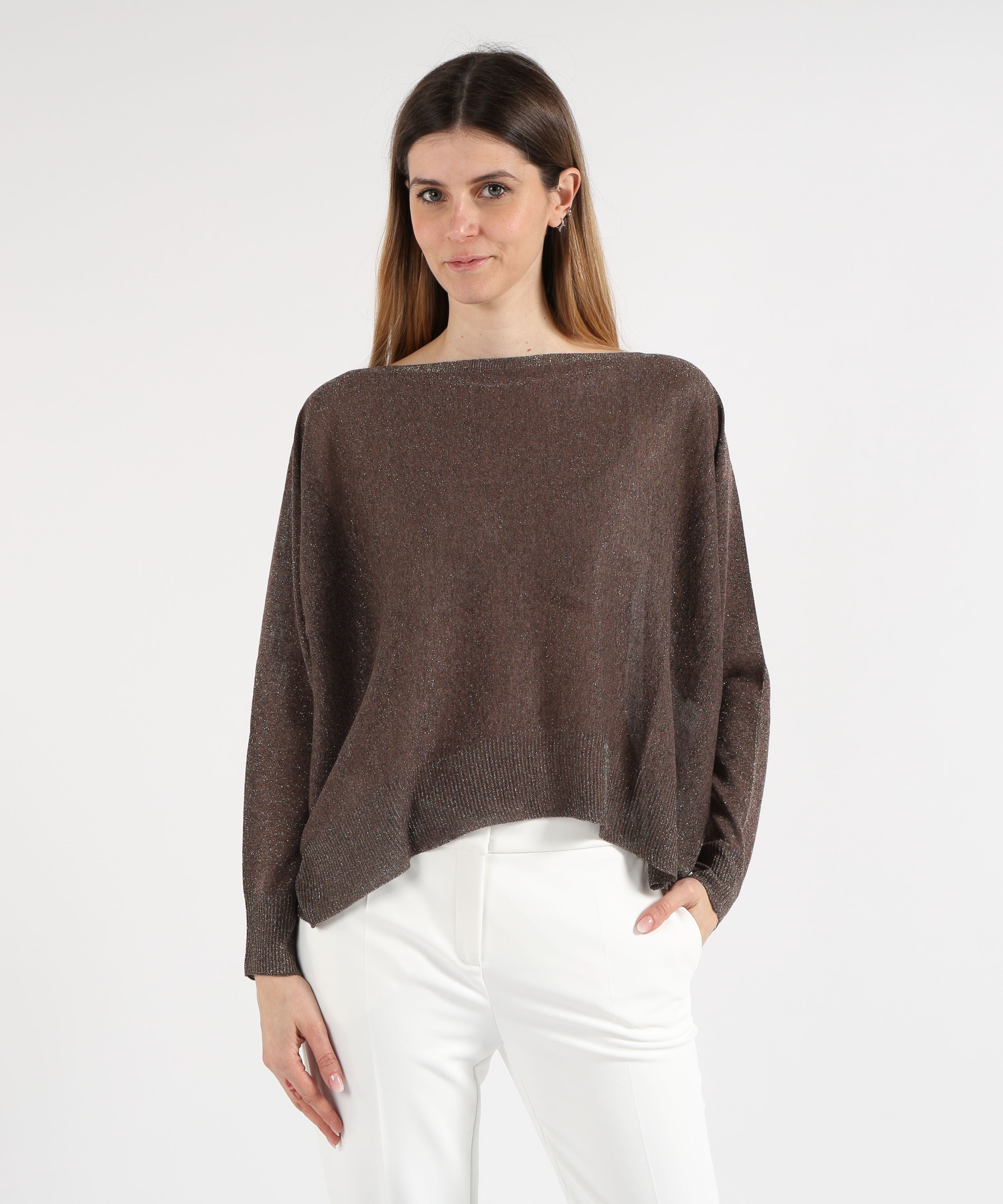 Maglie D.EXTERIOR Maglia Morbida a Manica Lunga Cioccolato | D.EXTERIOR