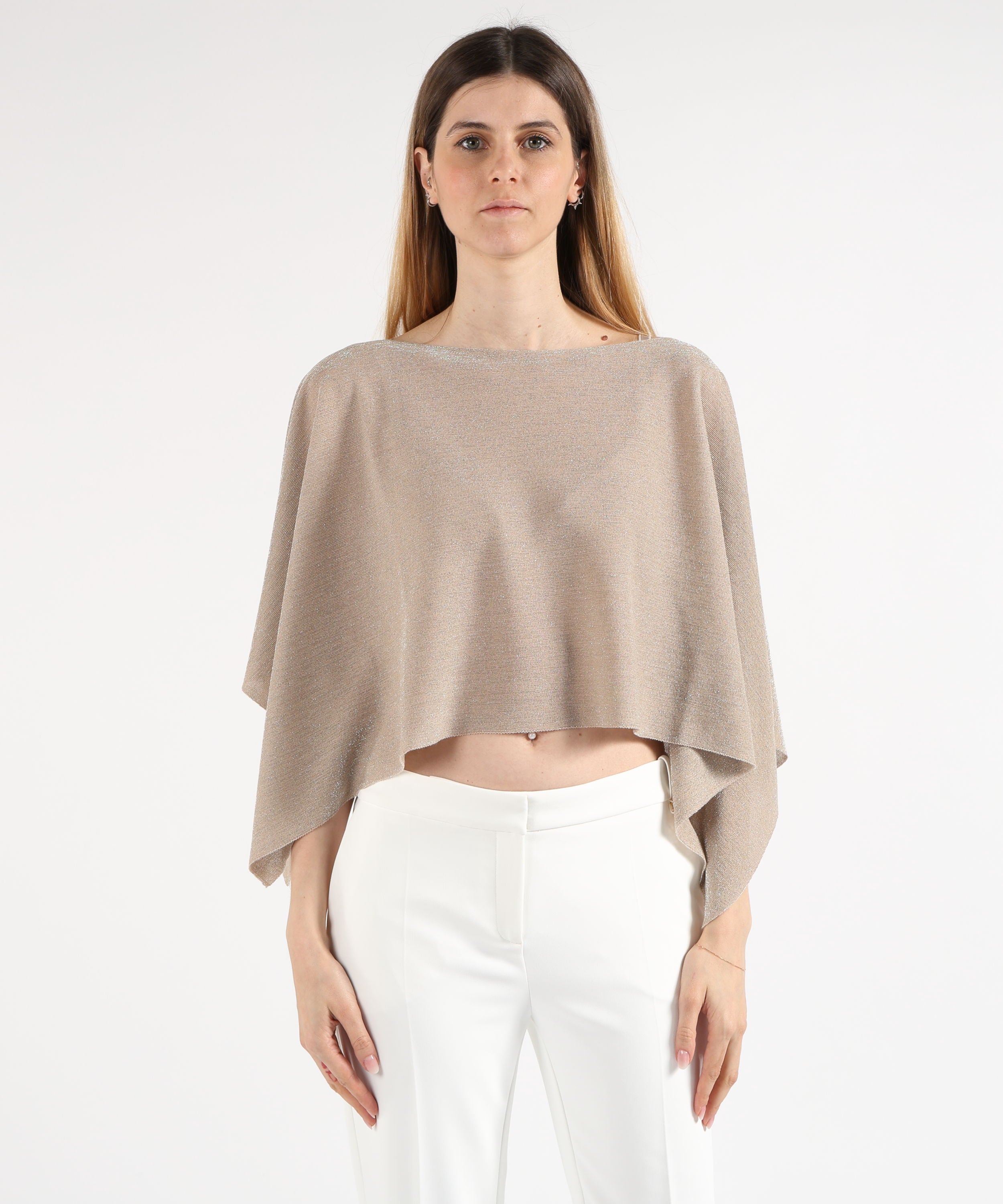 Mantelle D.EXTERIOR Mantella Corta Brillantinata Platino | D.EXTERIOR