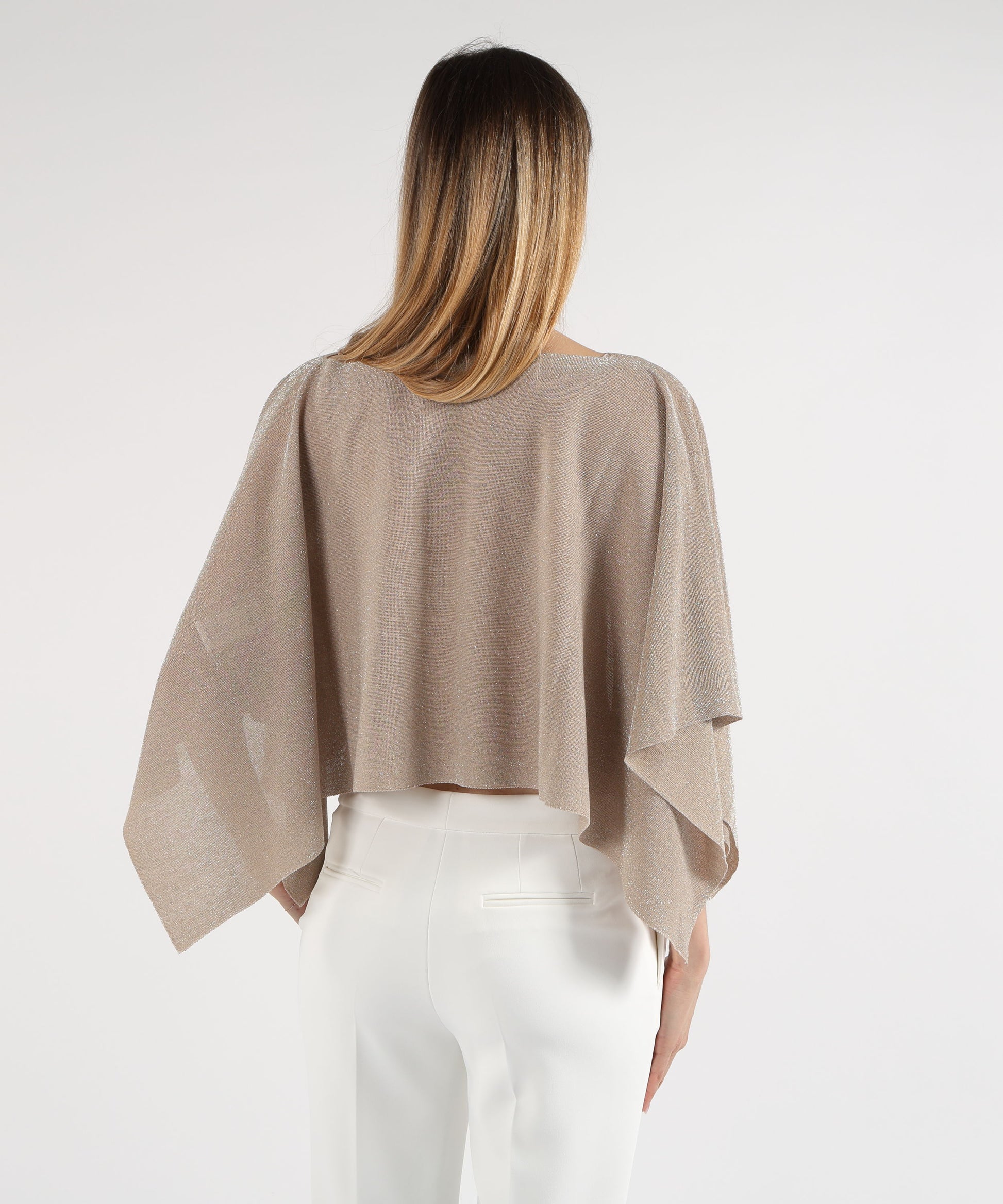 Mantelle D.EXTERIOR Mantella Corta Brillantinata Platino | D.EXTERIOR