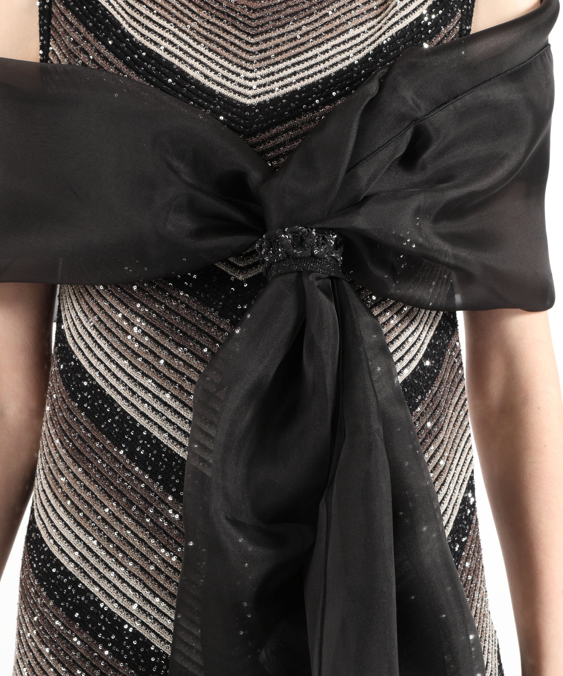 Stole D.EXTERIOR Stola Rettangolare con Anello Nero | D.EXTERIOR