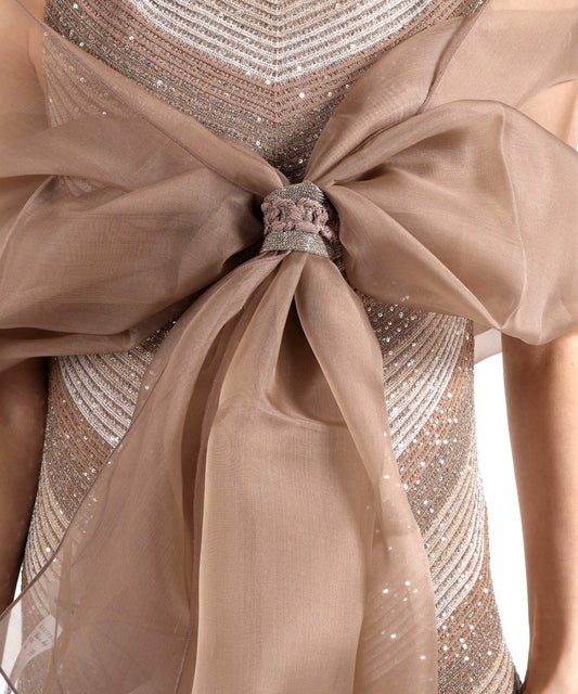 Stole D.EXTERIOR Stola Rettangolare con Anello Marrone | D.EXTERIOR