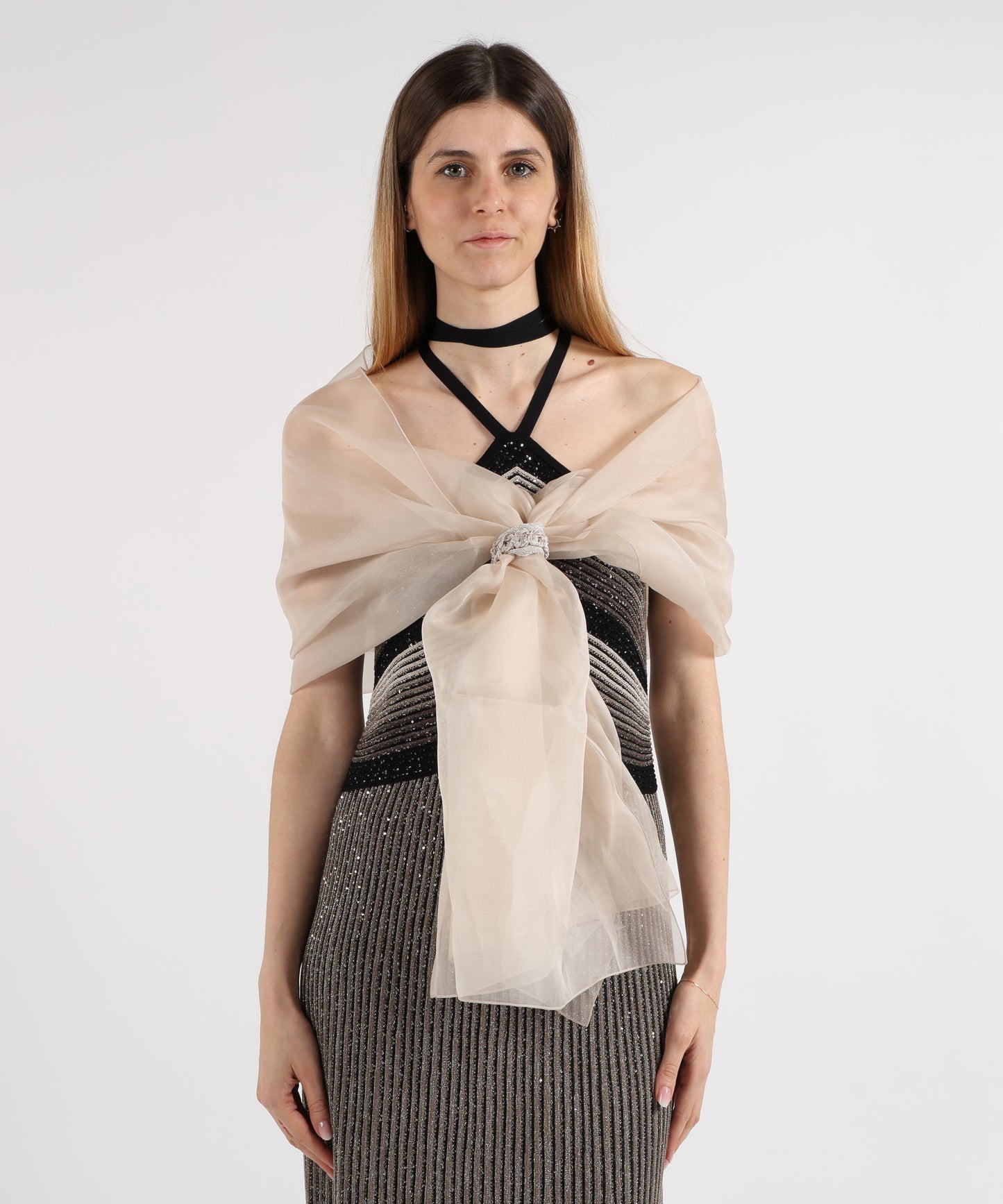 D.EXTERIOR Stola Rettangolare con Anello