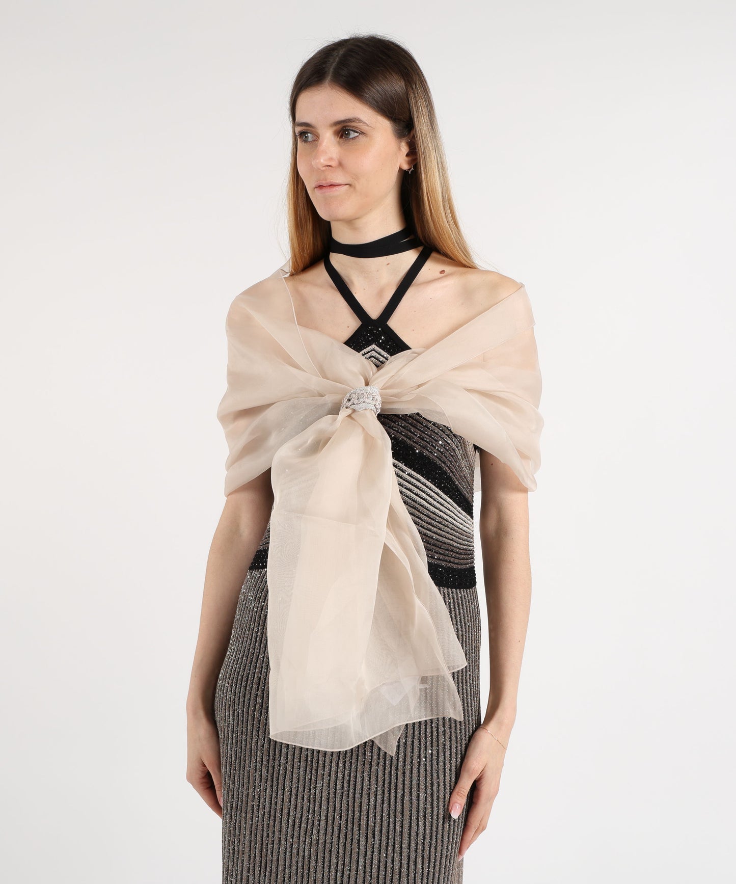 D.EXTERIOR Stola Rettangolare con Anello