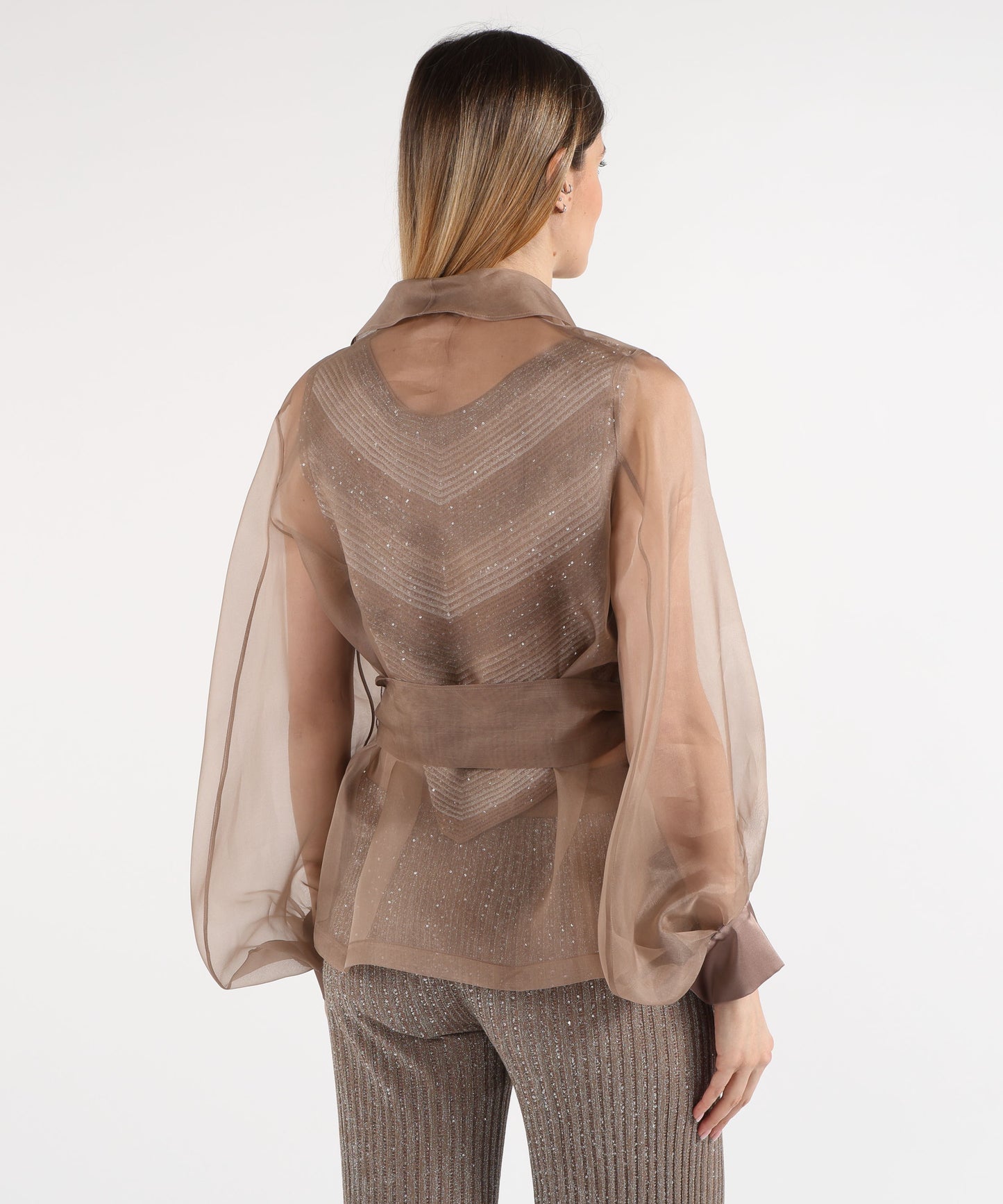 D.EXTERIOR Transparent Jacket with Belt