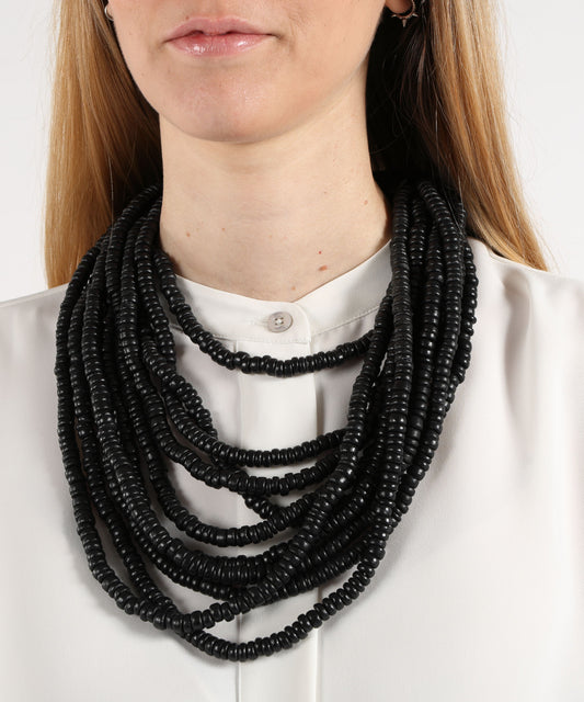 accessori CLIPS Collana Multistrato con Perline Nero | CLIPS