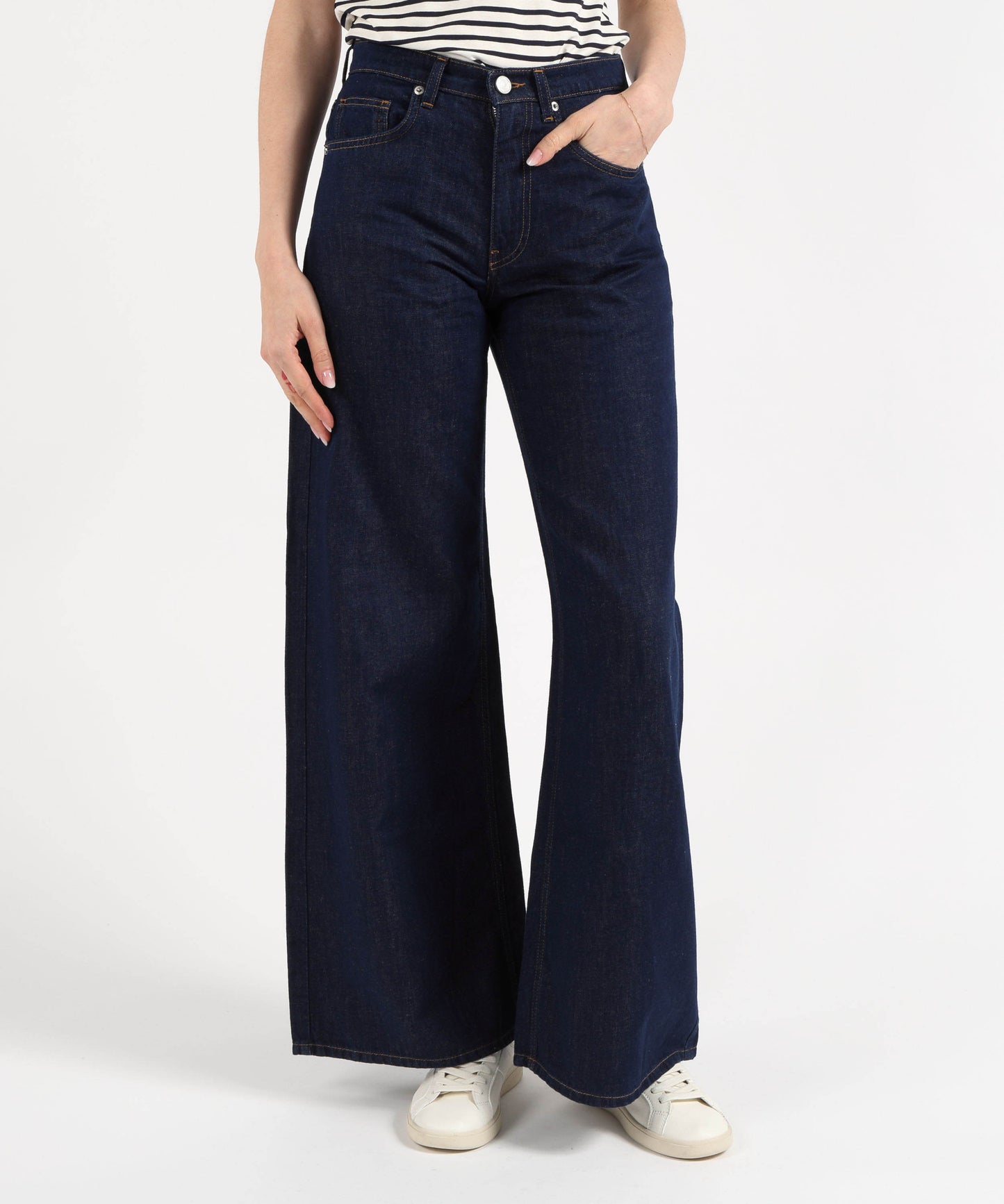 RE-HASH High-Waisted Palazzo Jeans