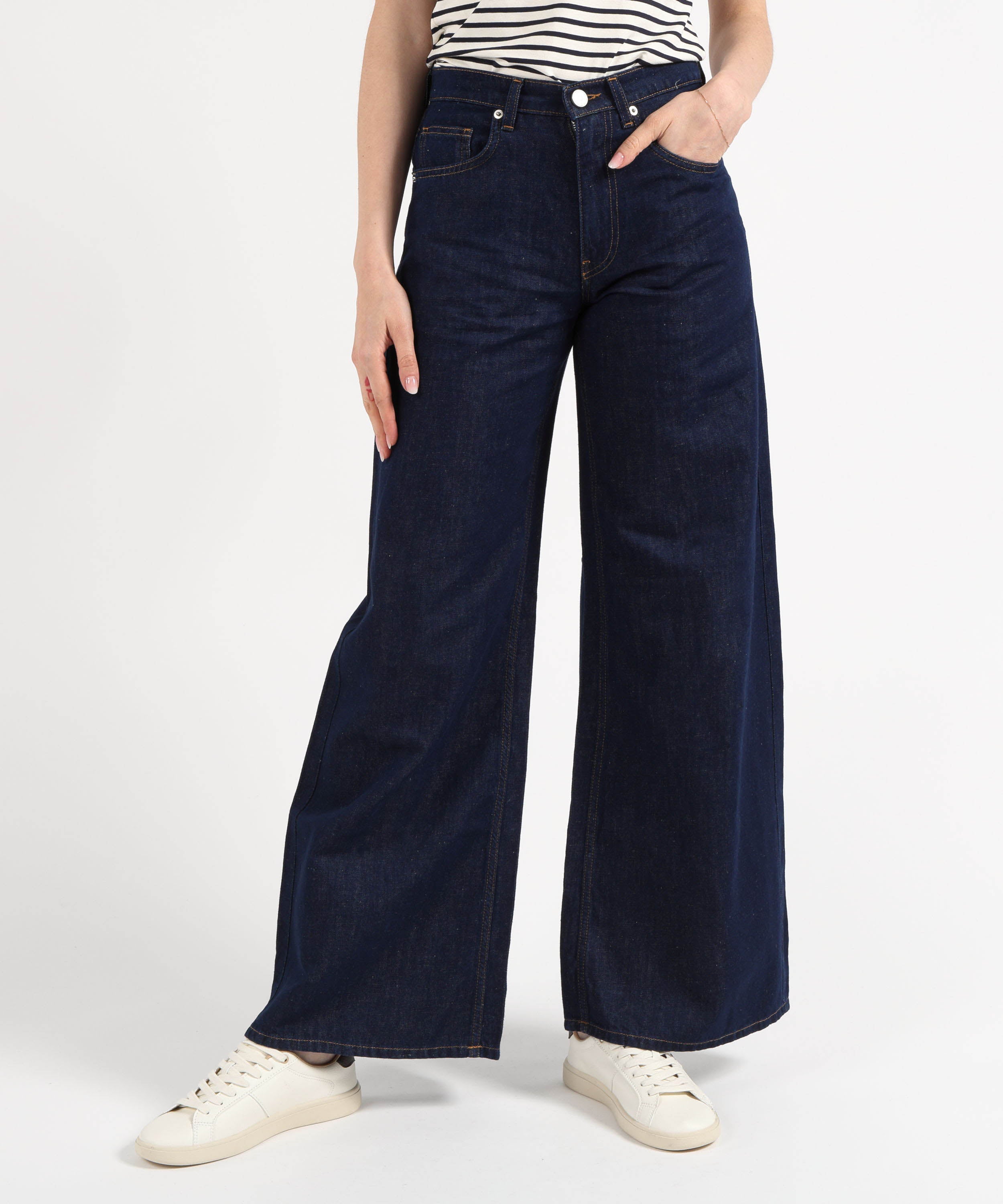 Jeans RE-HASH High-Waisted Palazzo Jeans Blu | RE-HASH