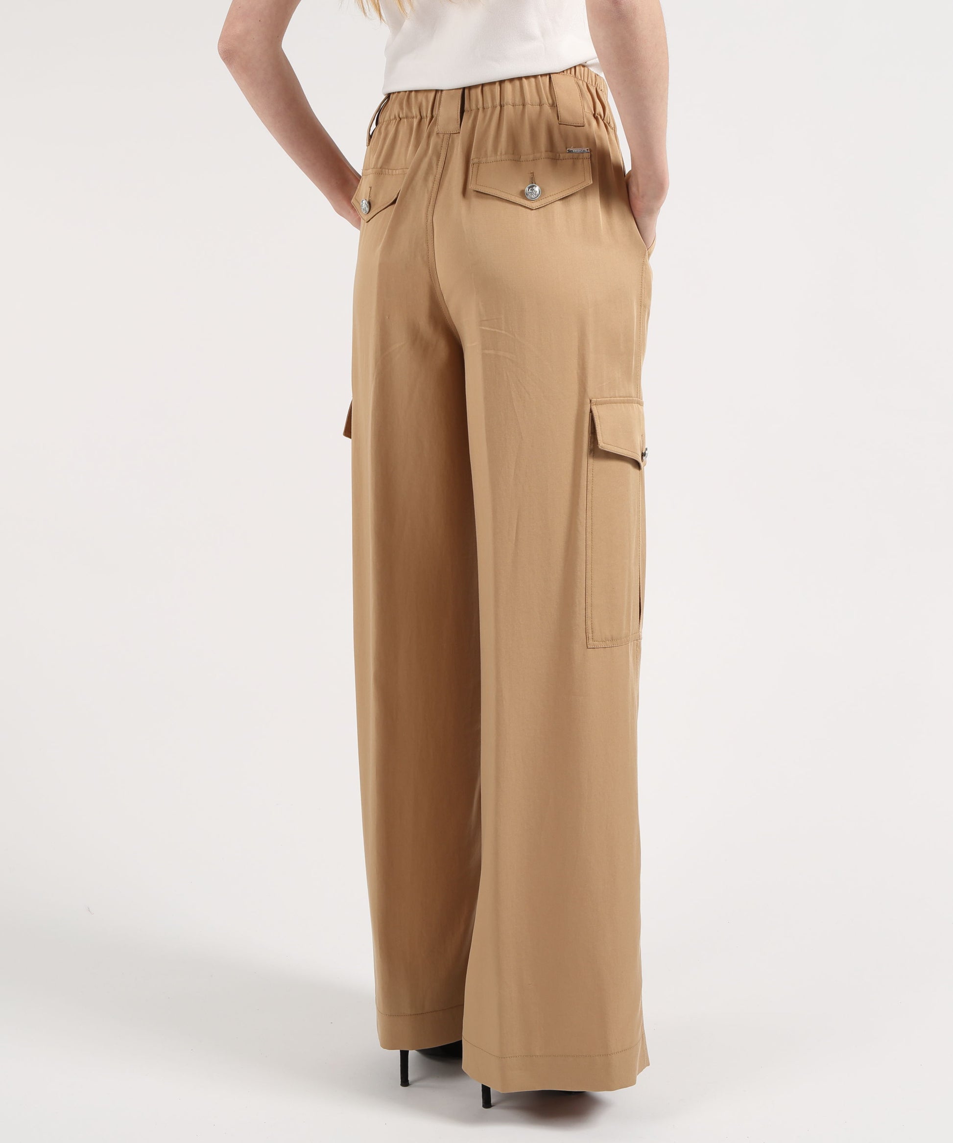 Cargo LIUJO denim Pantalone Cargo Morbido Beige | LIUJO denim