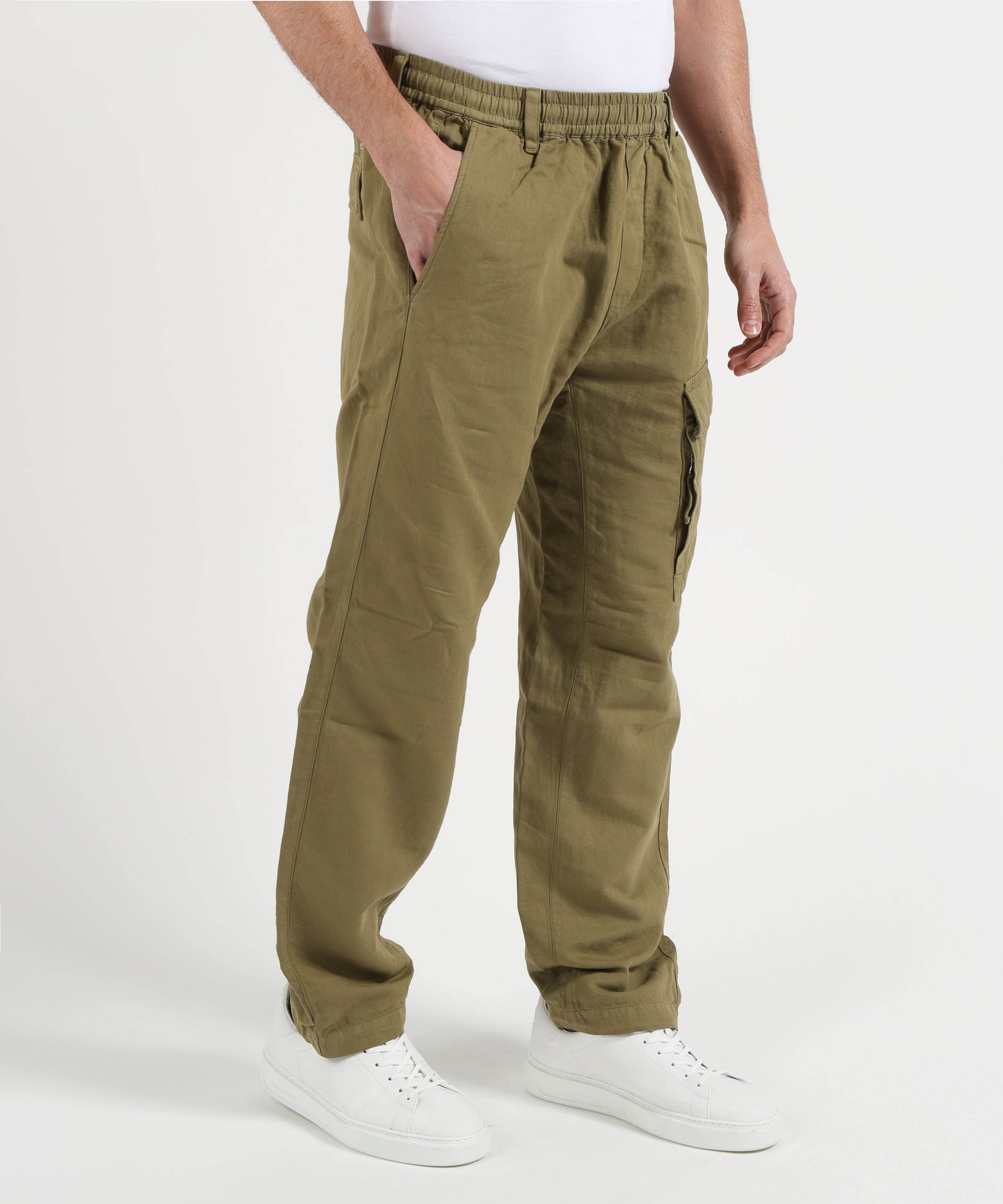 Cargo C.P. COMPANY Cotton Rip-Stop Boxy Lens Cargo Pants Verde | C.P. COMPANY