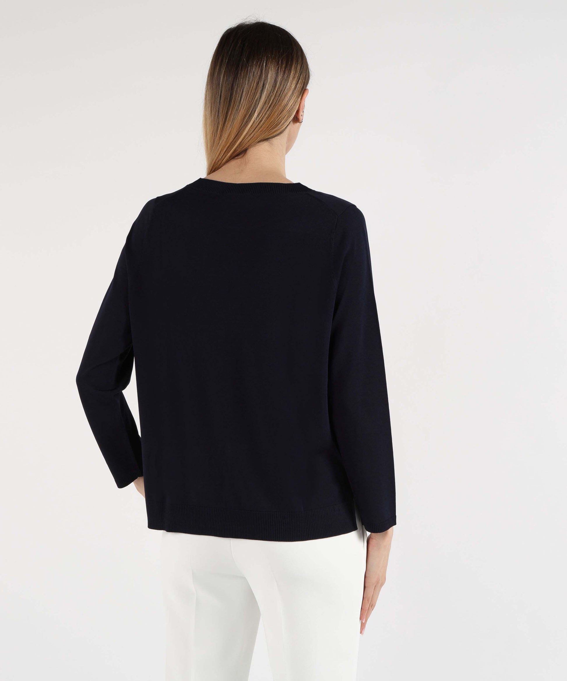 Maglie MAIDA MILA Maglia a Manica Lunga con Girocollo Blu navy | MAIDA MILA