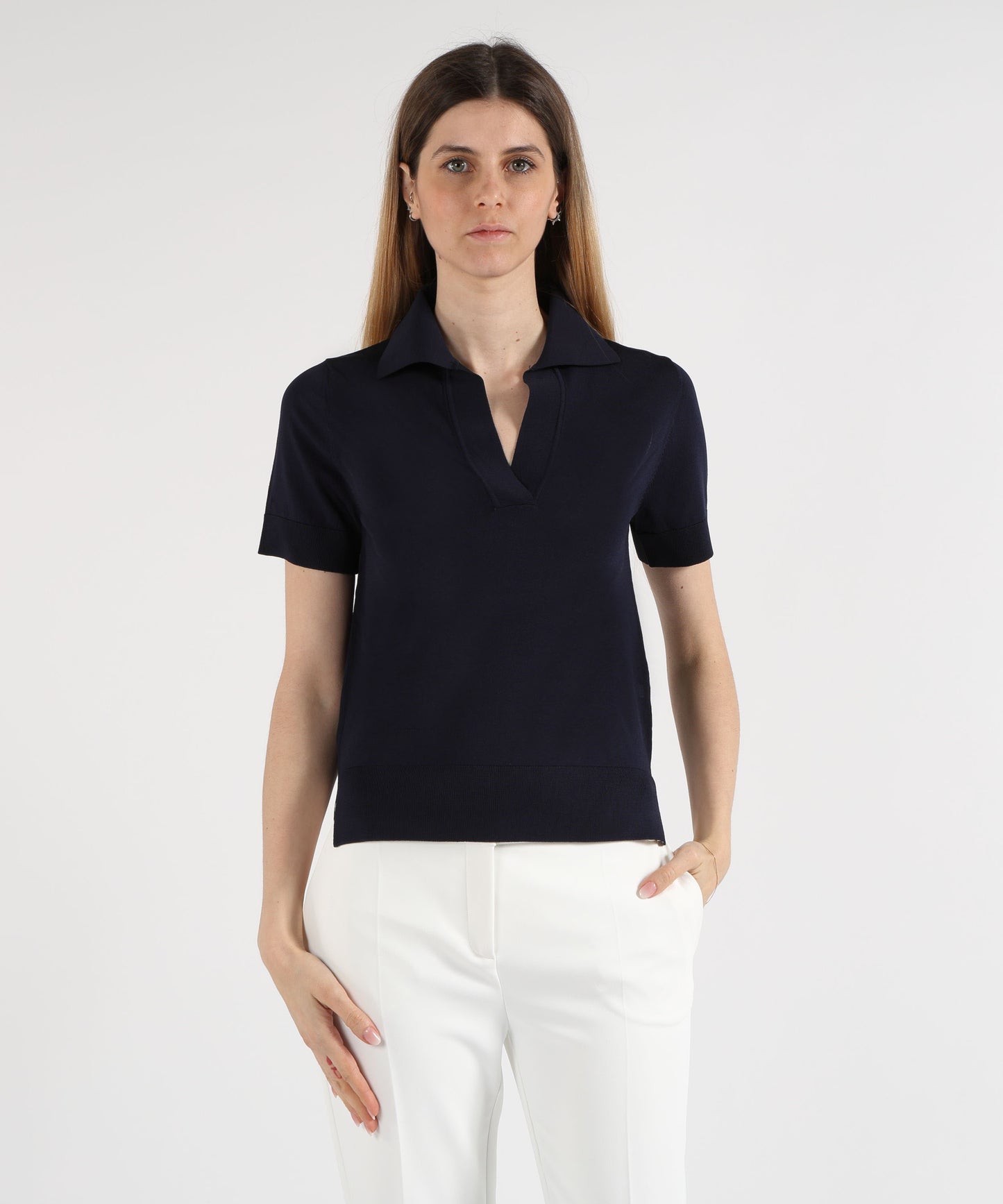 MAIDA MILA Soft Polo with Elastic Details