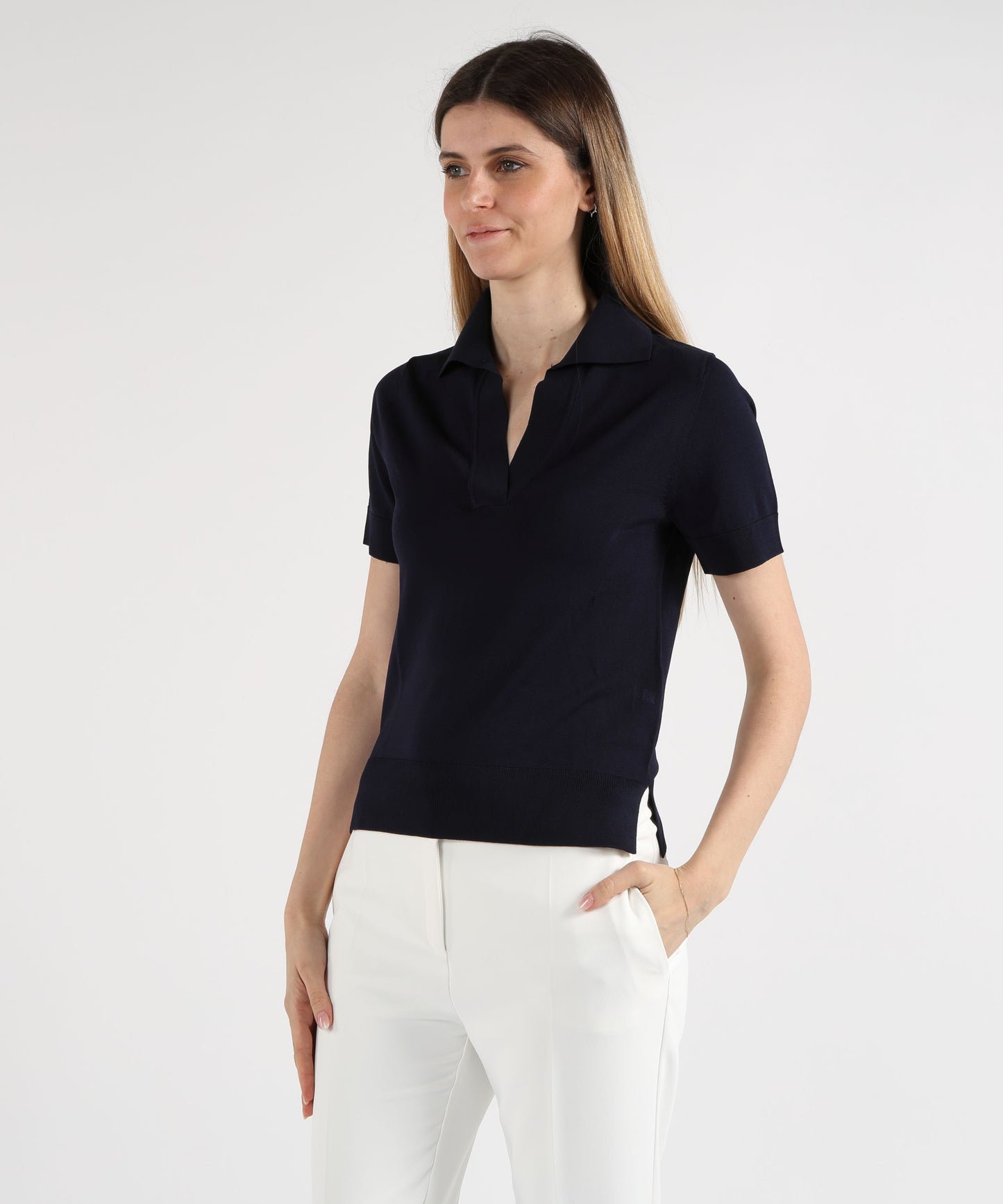 MAIDA MILA Soft Polo with Elastic Details