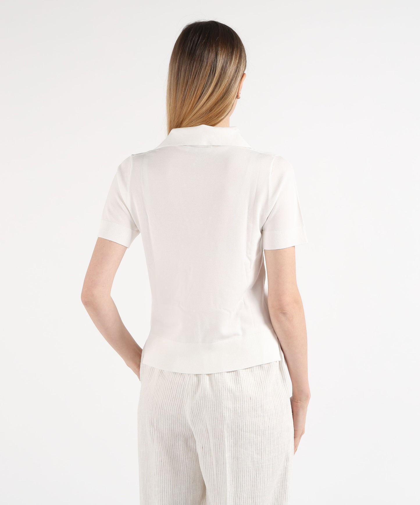 MAIDA MILA Soft Polo with Elastic Details