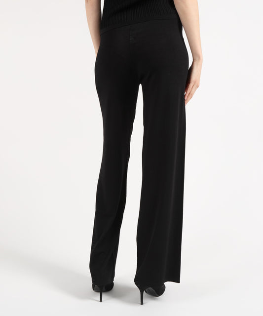 Palazzo pants MAIDA MILA Soft Wide-Leg Pants Nero | MAIDA MILA