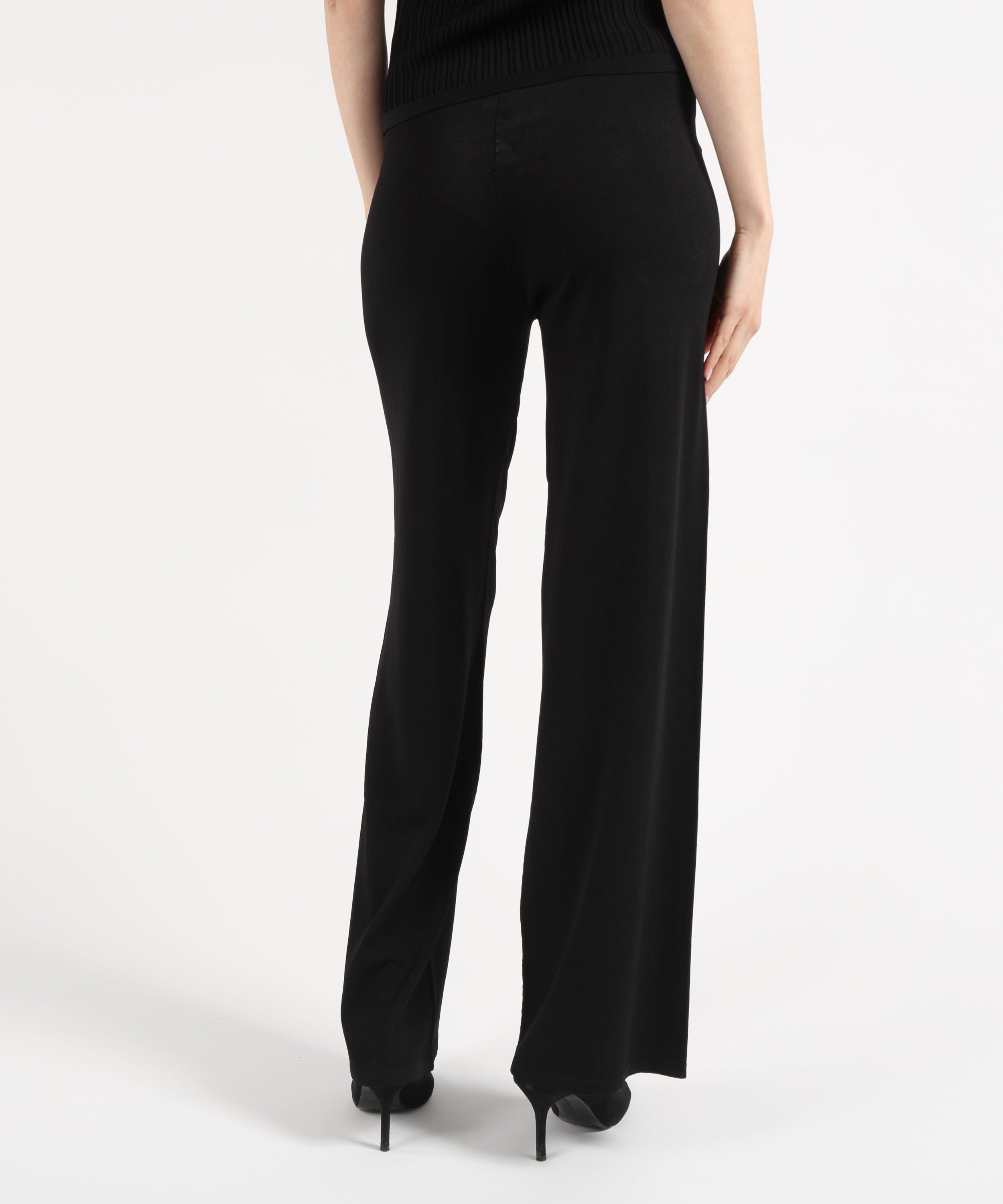 Palazzo pants MAIDA MILA Soft Wide-Leg Pants Nero | MAIDA MILA