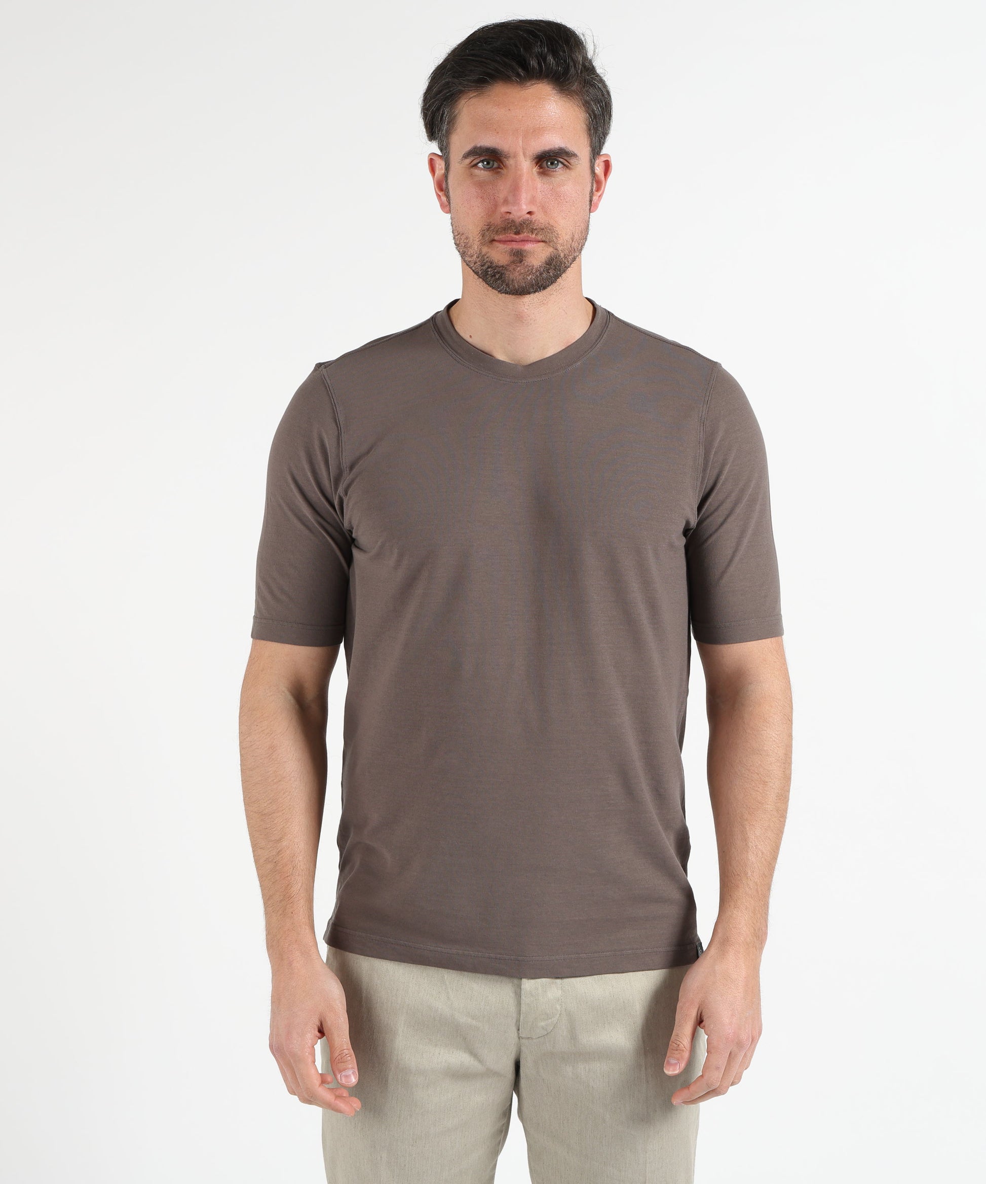 T-shirts GRAN SASSO Men’s undershirt T-shirt – short-sleeve Marrone | GRAN SASSO