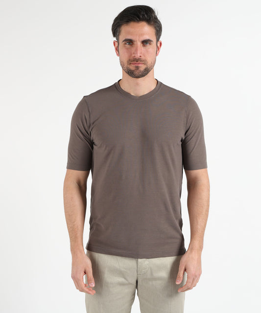 T-shirt GRAN SASSO T-Shirt Uomo Sottogiacca – Manica Corta Marrone | GRAN SASSO