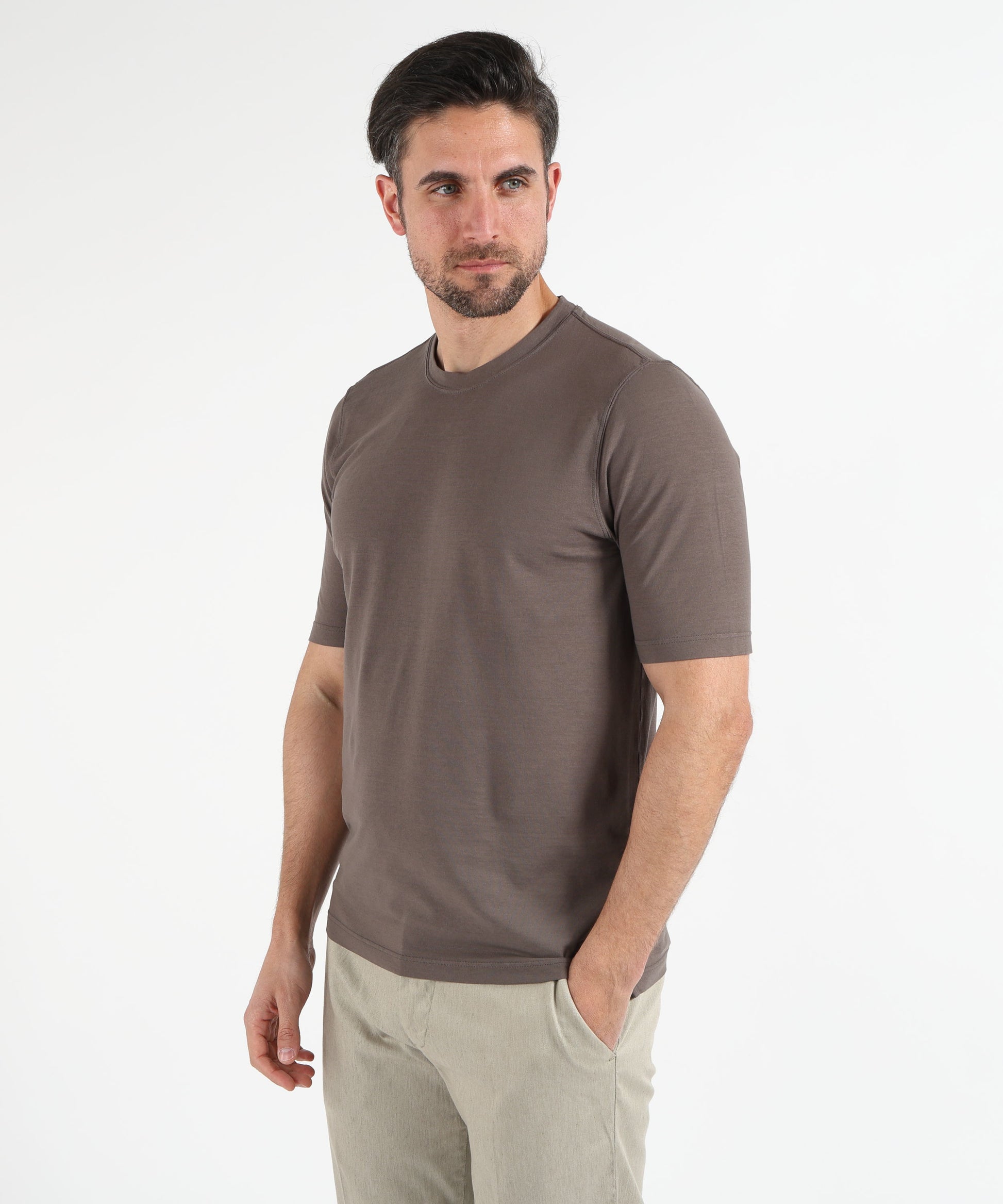 T-shirts GRAN SASSO Men’s undershirt T-shirt – short-sleeve Marrone | GRAN SASSO