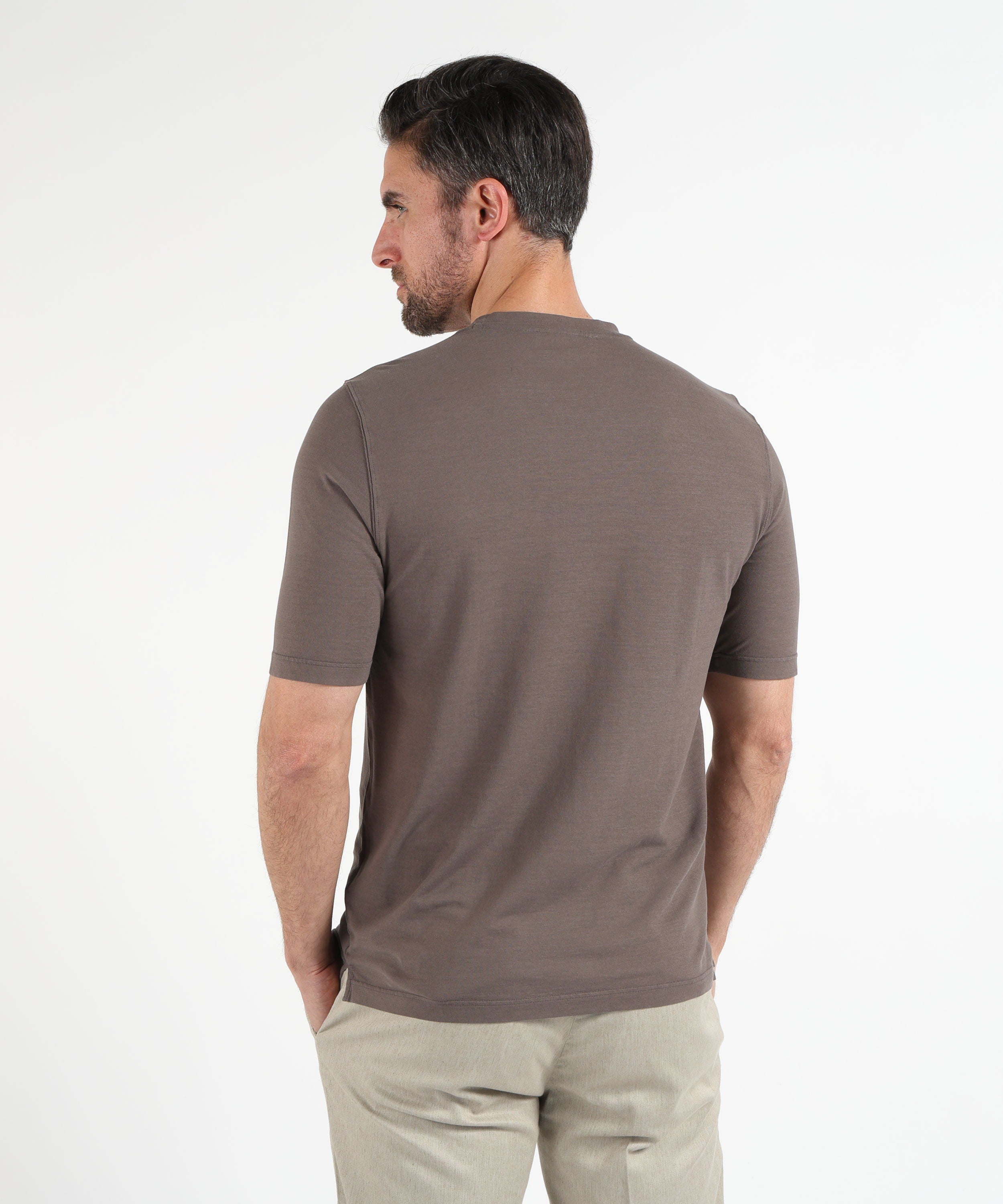 T-shirt GRAN SASSO T-Shirt Uomo Sottogiacca – Manica Corta Marrone | GRAN SASSO