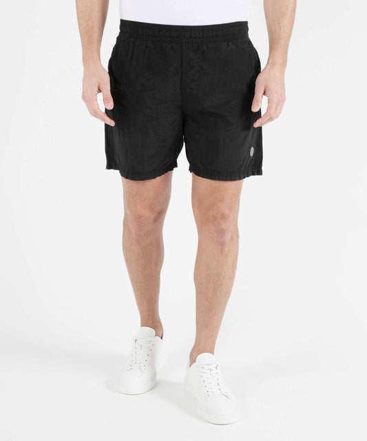 Costumi STONE ISLAND NYLON METAL IN ECONYL® - Pantaloncini da bagno media lunghezza regular con tasche Nero | STONE ISLAND