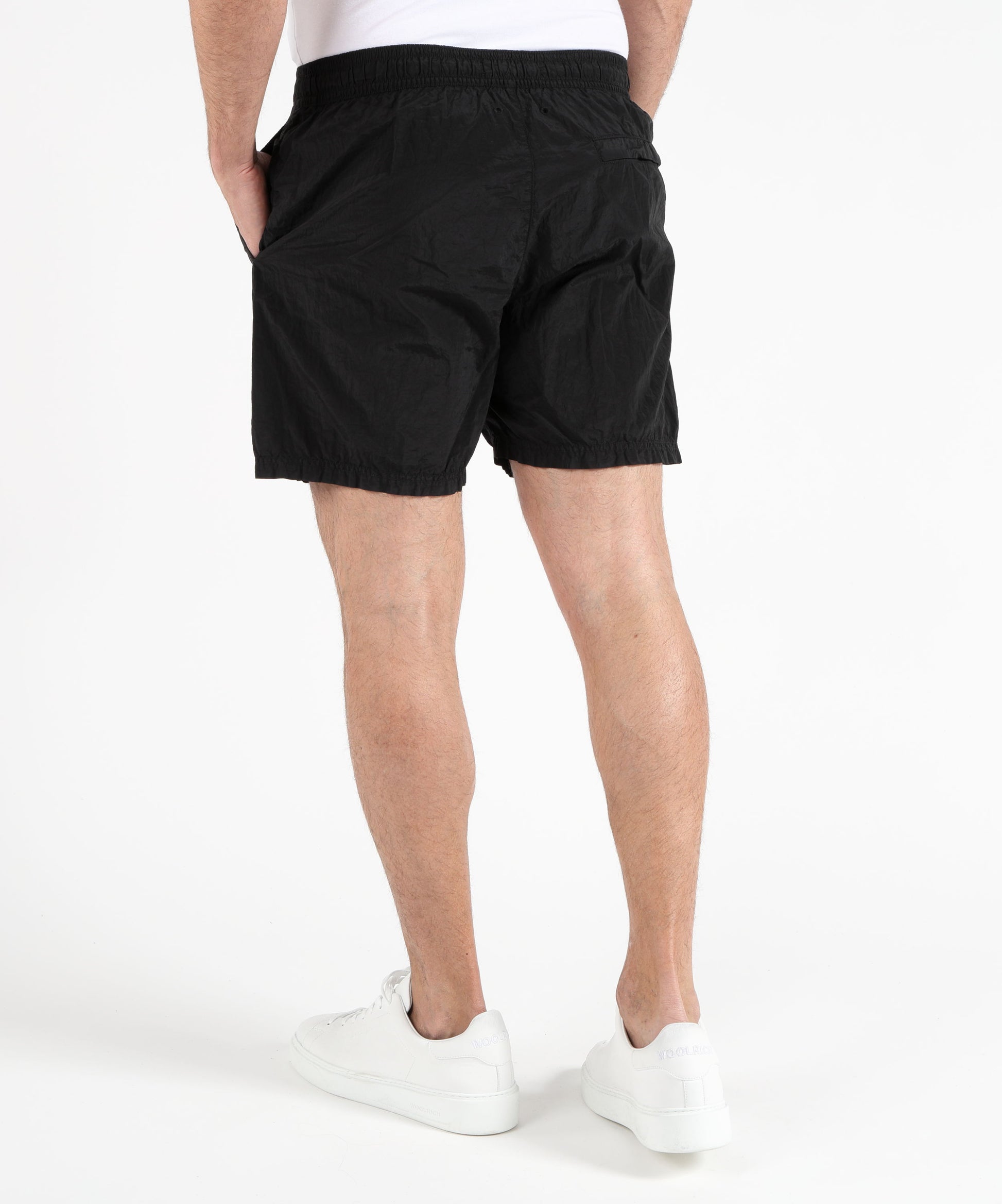 Costumi STONE ISLAND NYLON METAL IN ECONYL® - Pantaloncini da bagno media lunghezza regular con tasche Nero | STONE ISLAND