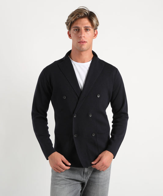 Giacche FILIPPO DE LAURENTIIS Cardigan doppiopetto Navy | FILIPPO DE LAURENTIIS