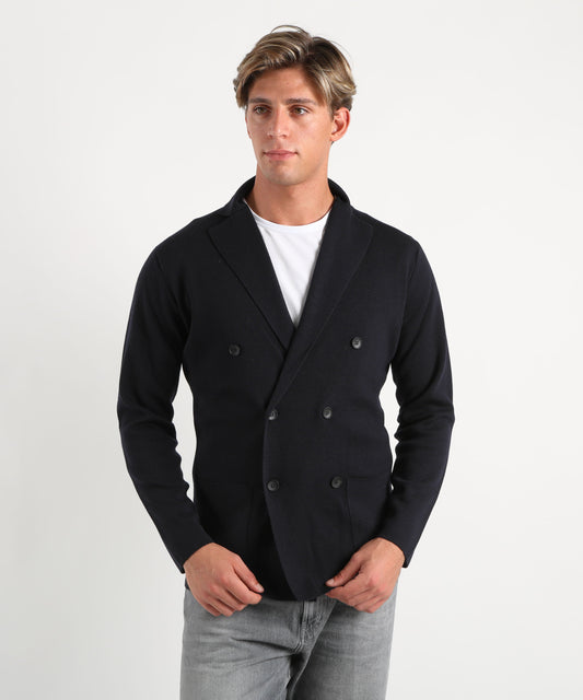 Giacche FILIPPO DE LAURENTIIS Cardigan doppiopetto Navy | FILIPPO DE LAURENTIIS