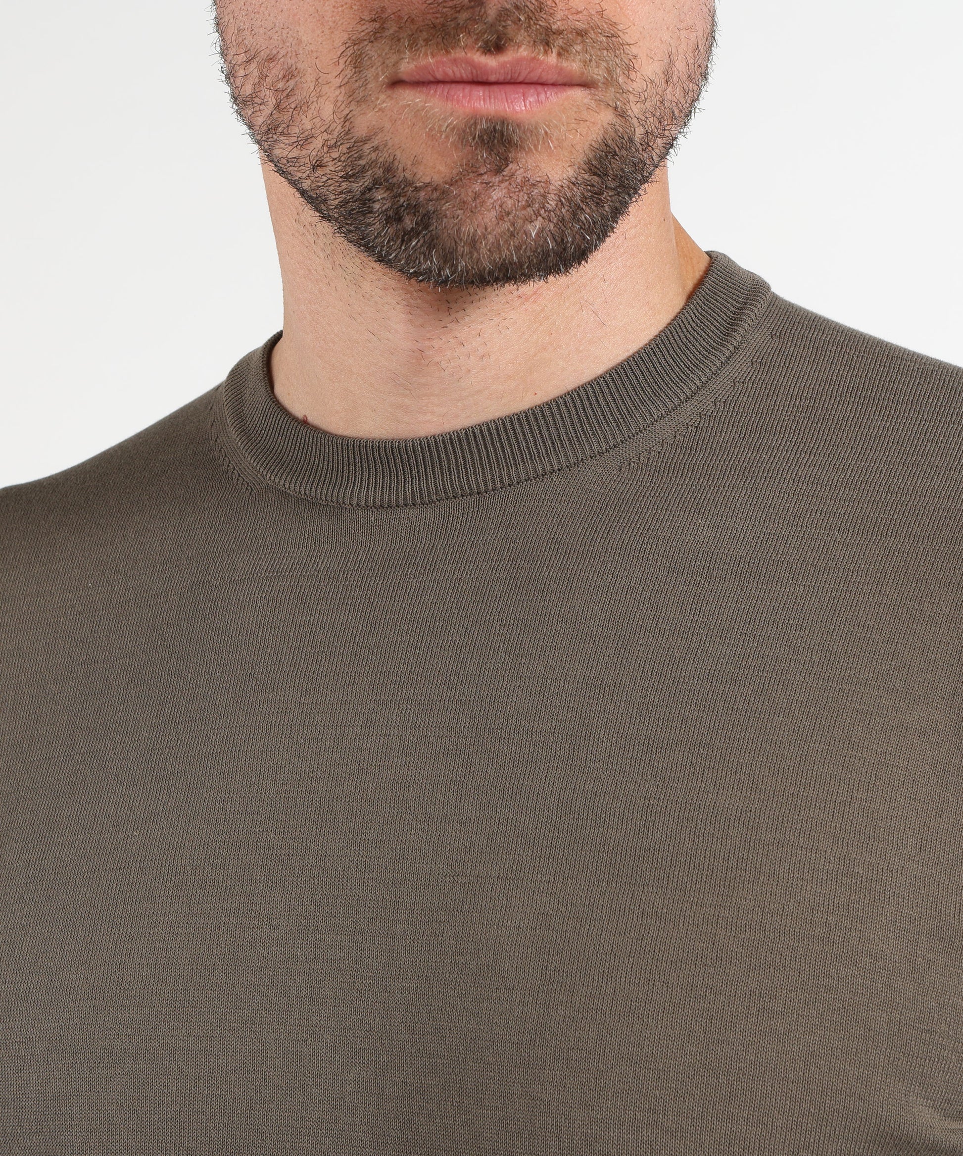 T-shirt FILIPPO DE LAURENTIIS T-shirt in crêpe di cotone Olio | FILIPPO DE LAURENTIIS