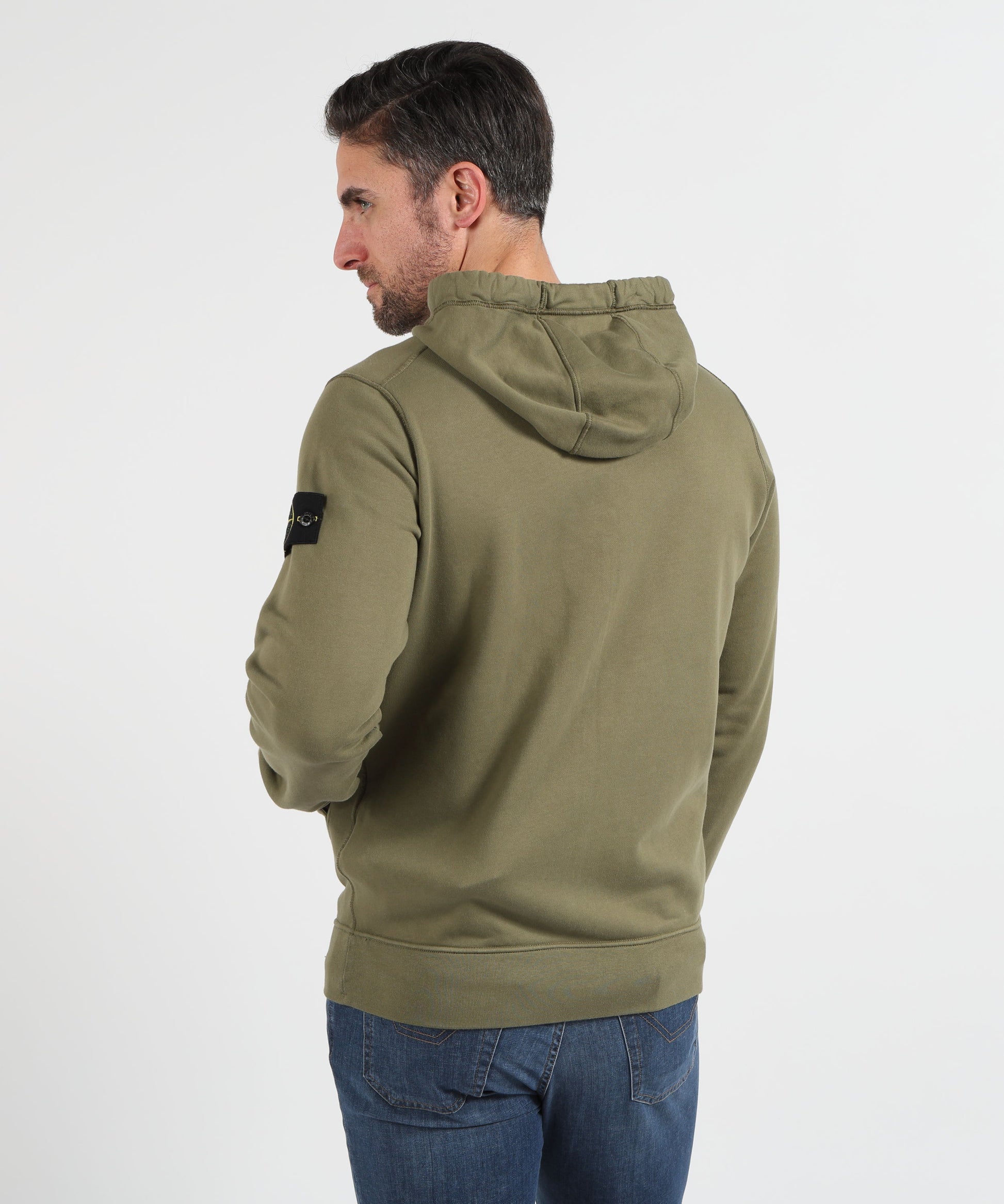 Felpe STONE ISLAND Felpa vestibilità regular con cappuccio, zip e tasche Militare | STONE ISLAND