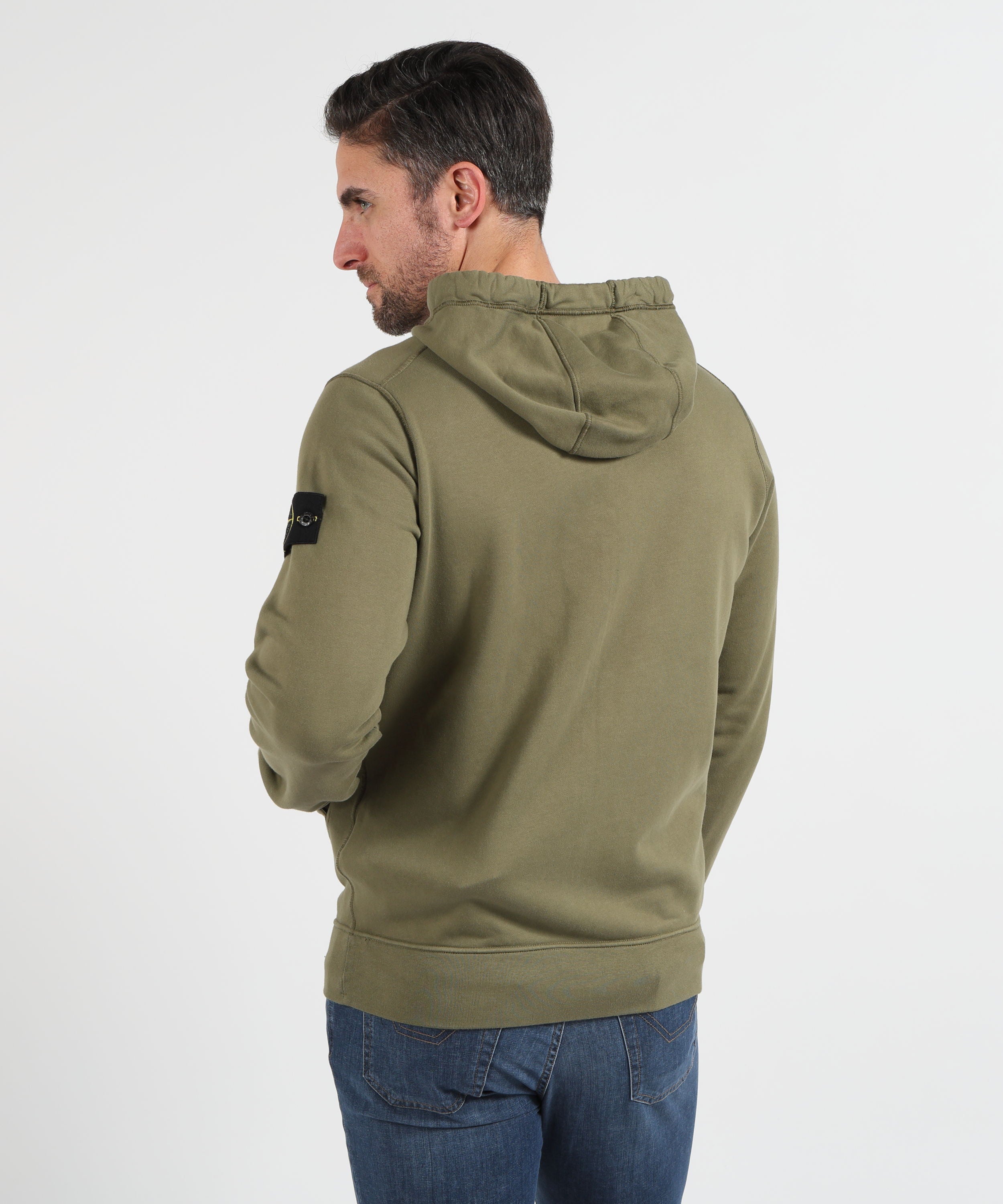 Felpe STONE ISLAND Felpa vestibilità regular con cappuccio, zip e tasche Militare | STONE ISLAND