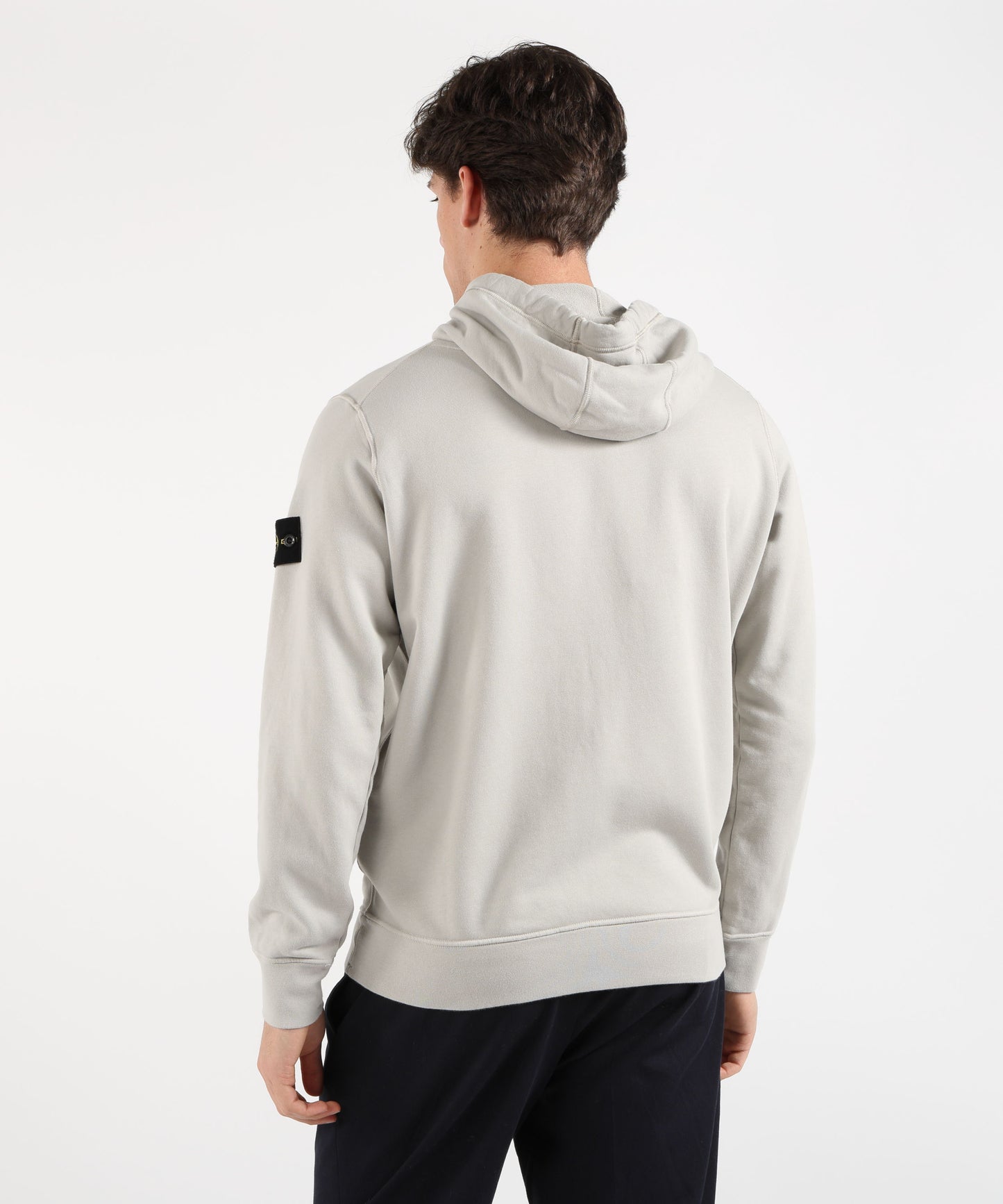 STONE ISLAND Felpa vestibilità regular con cappuccio, zip e tasche