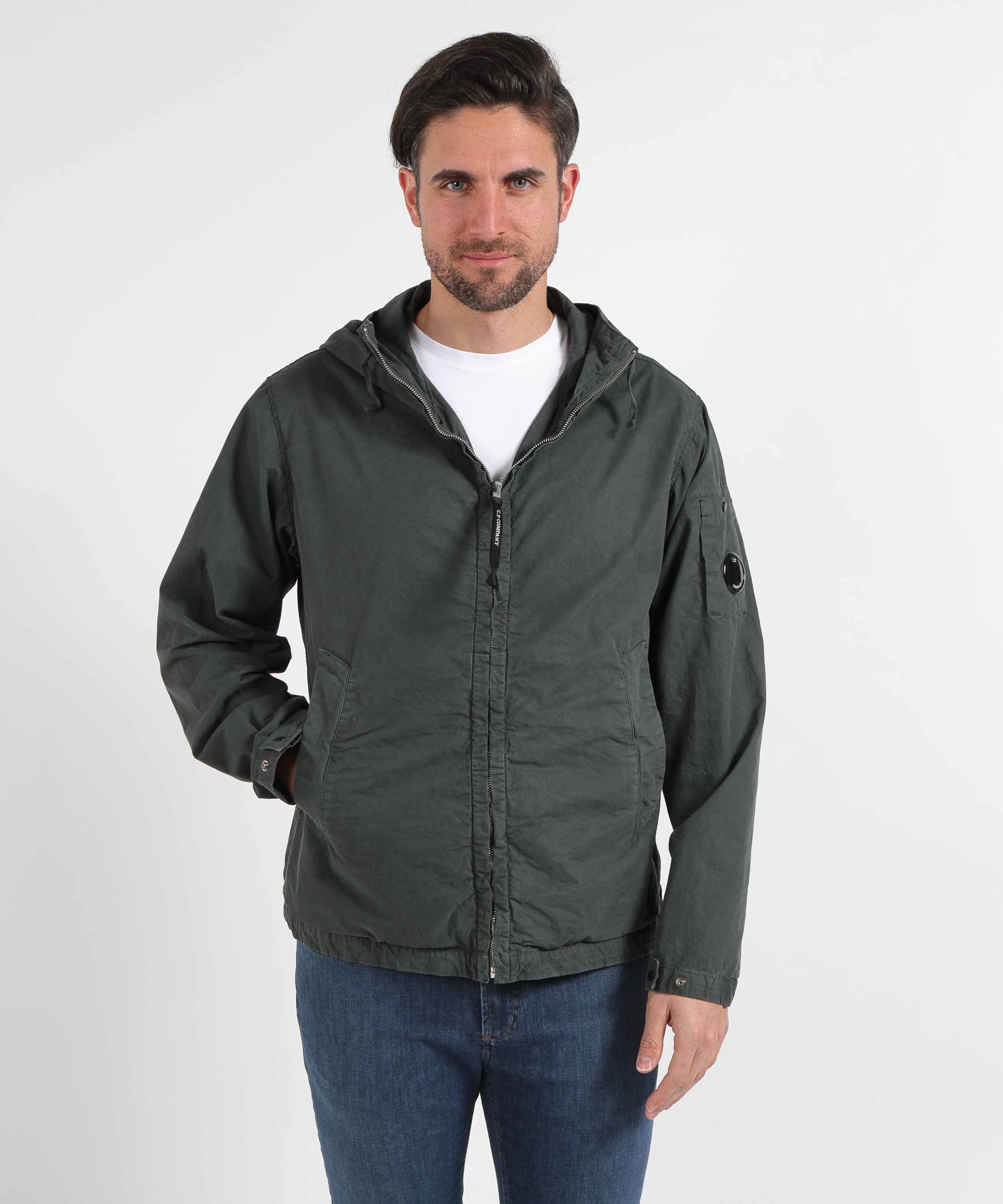 Giacche C.P. COMPANY Giacca Micro-Reps con Cappuccio Grigio | C.P. COMPANY