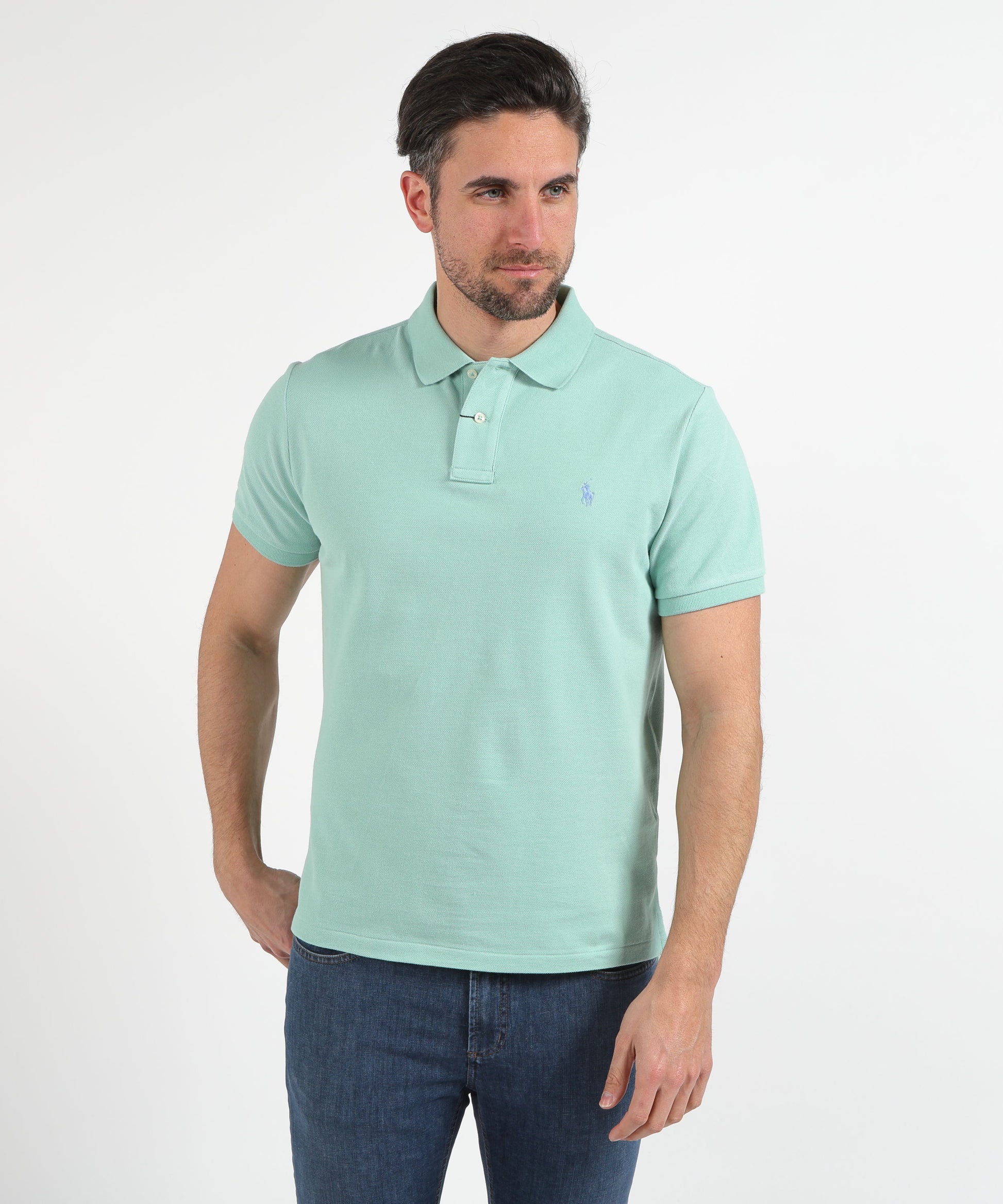 Polo shirts POLO RALPH LAUREN The iconic piqué polo Verde acqua | POLO RALPH LAUREN