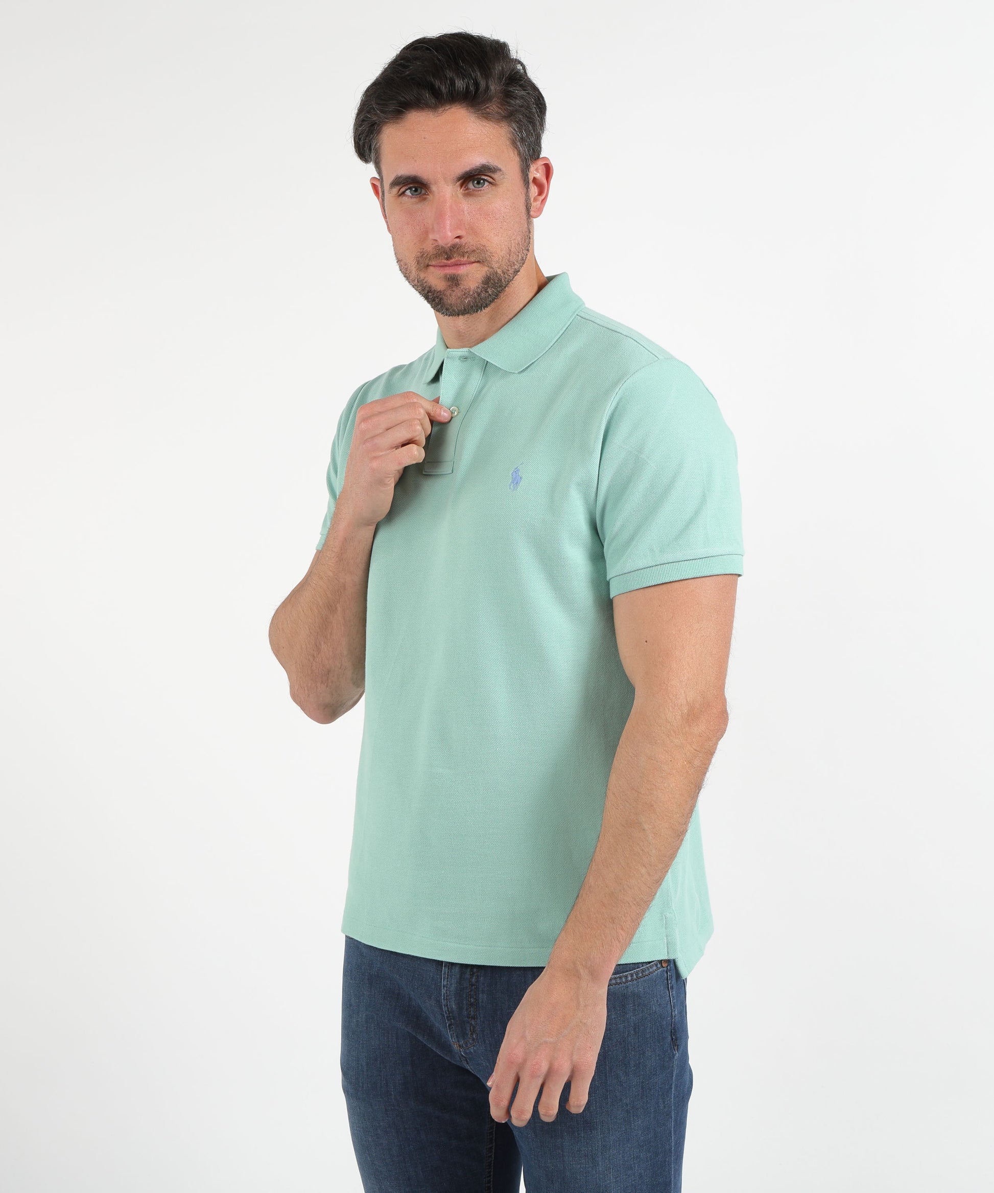 Polo shirts POLO RALPH LAUREN The iconic piqué polo Verde acqua | POLO RALPH LAUREN