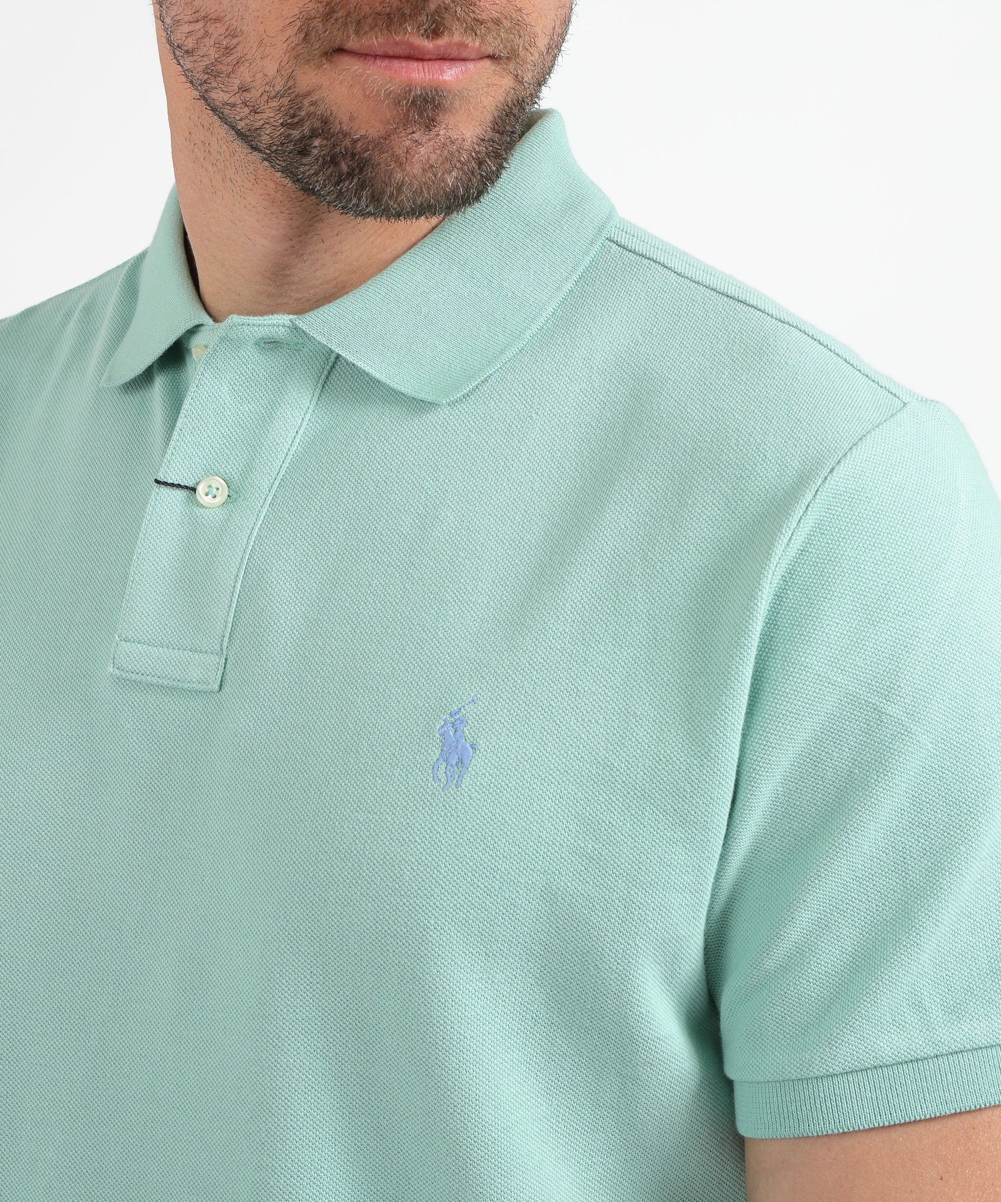Polo shirts POLO RALPH LAUREN The iconic piqué polo Verde acqua | POLO RALPH LAUREN