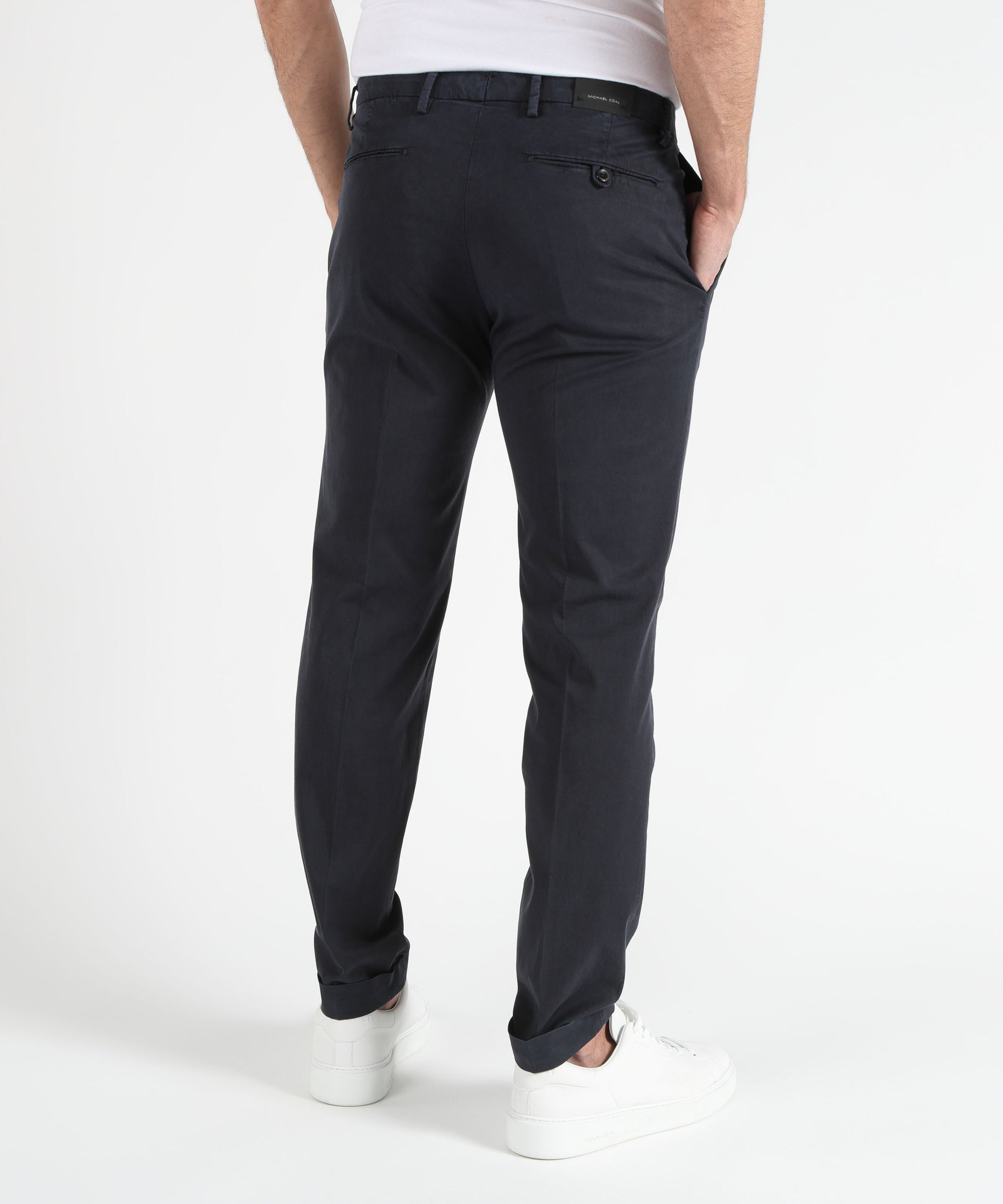 Trousers MICHAEL COAL Frederick Pleated Trousers Navy | MICHAEL COAL