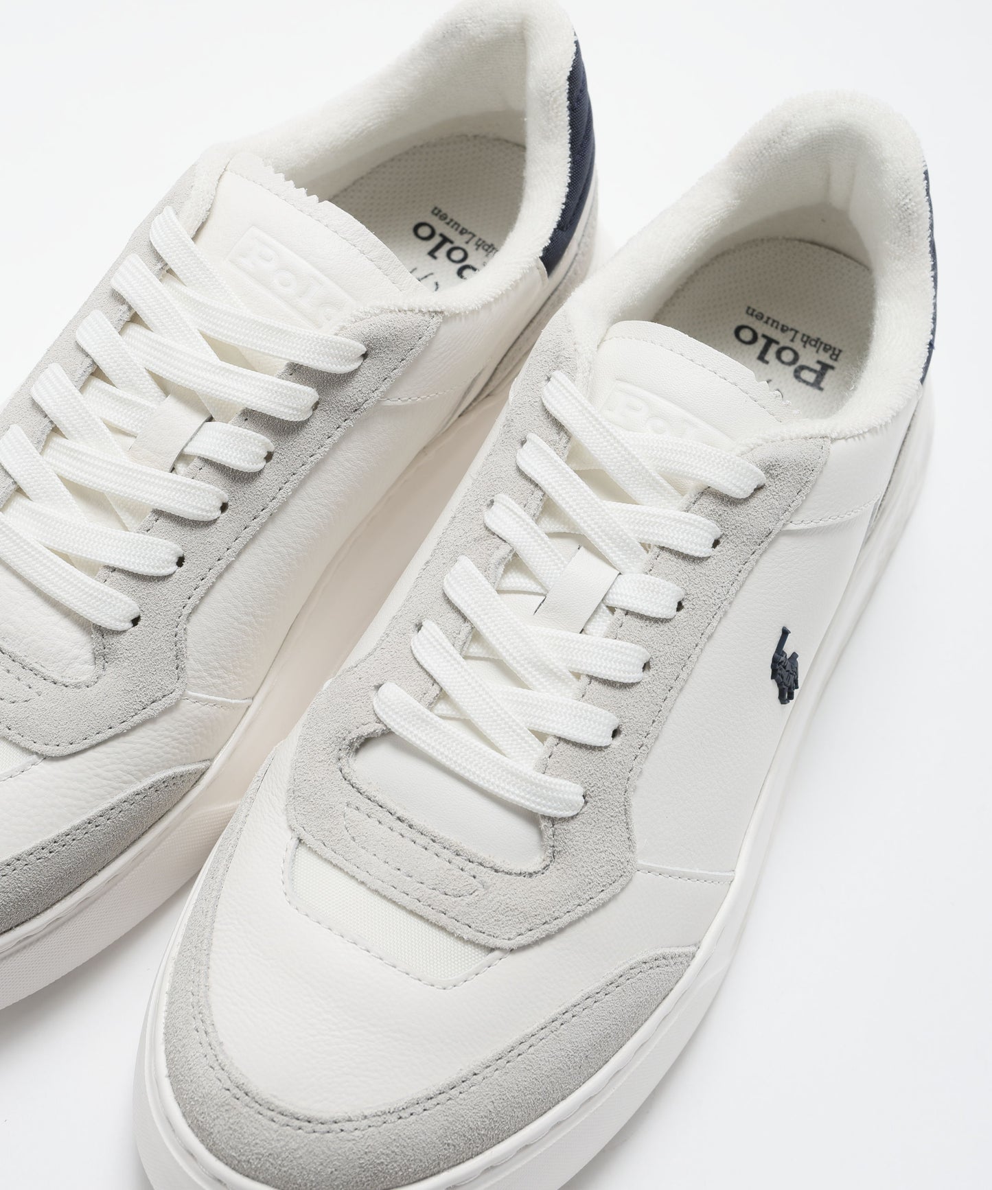 POLO RALPH LAUREN Sneakers in Pelle Bianca