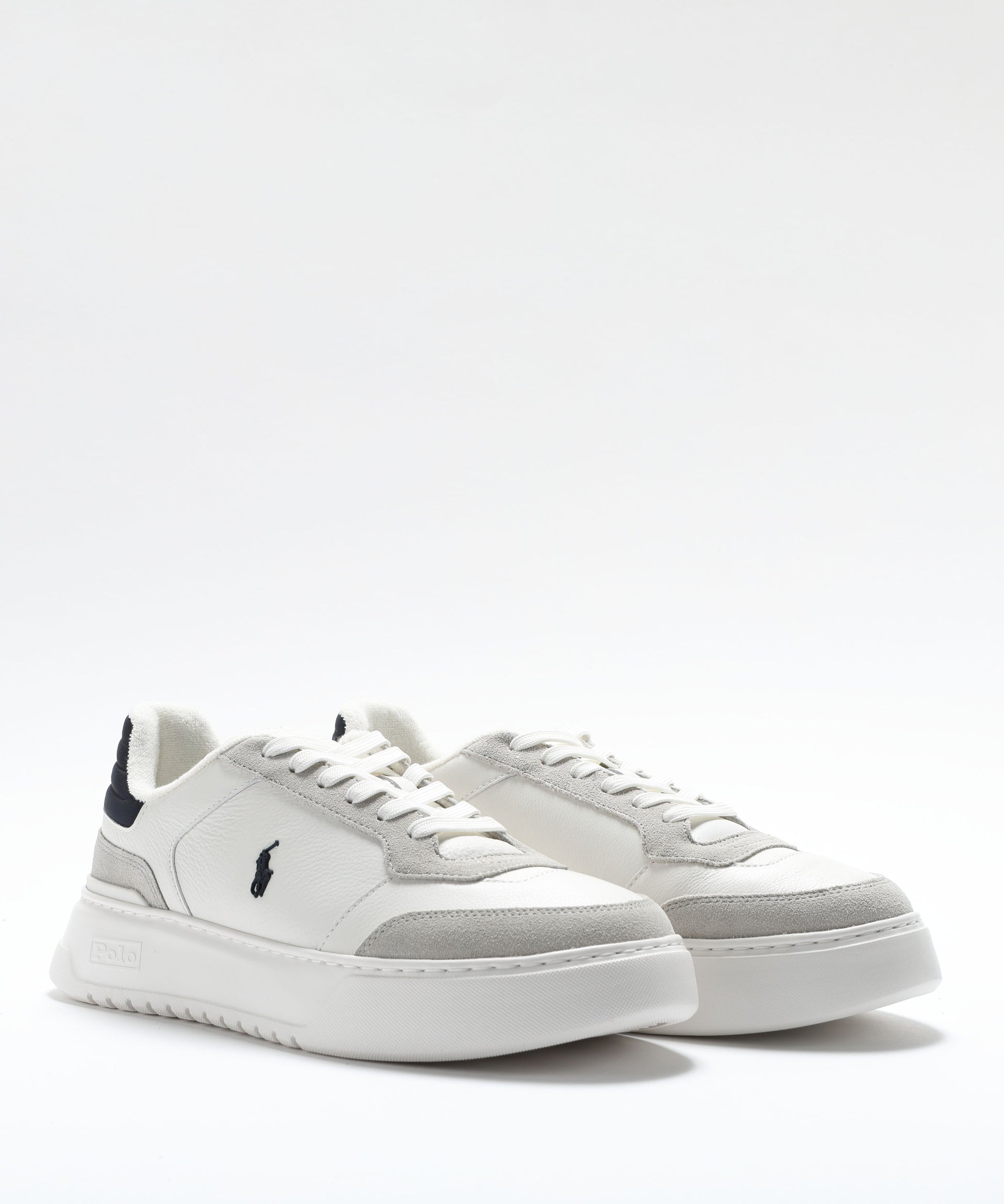 Sneakers POLO RALPH LAUREN Sneakers in Pelle Bianca Bianco/navy | POLO RALPH LAUREN