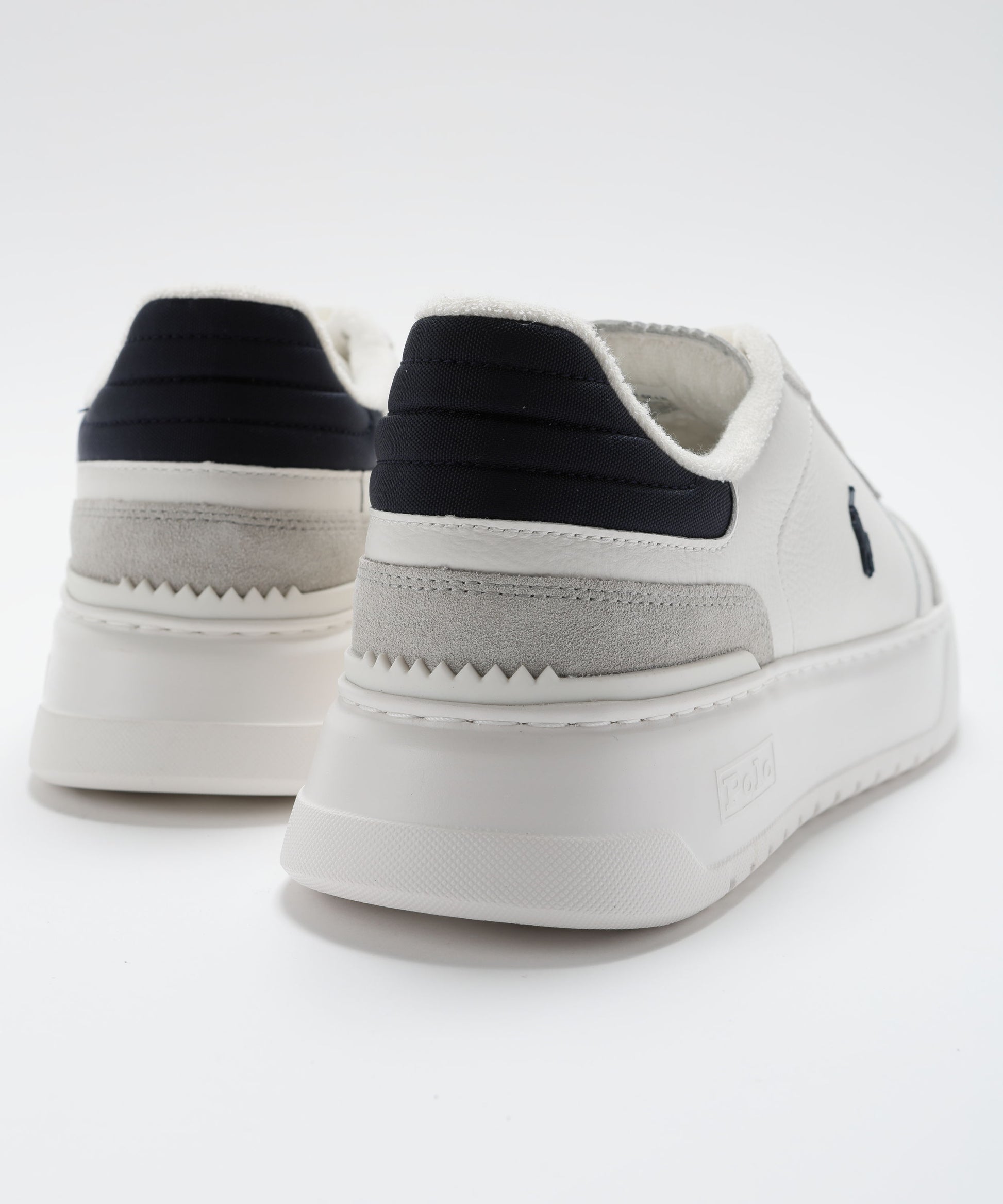 Sneakers POLO RALPH LAUREN Sneakers in Pelle Bianca Bianco/navy | POLO RALPH LAUREN