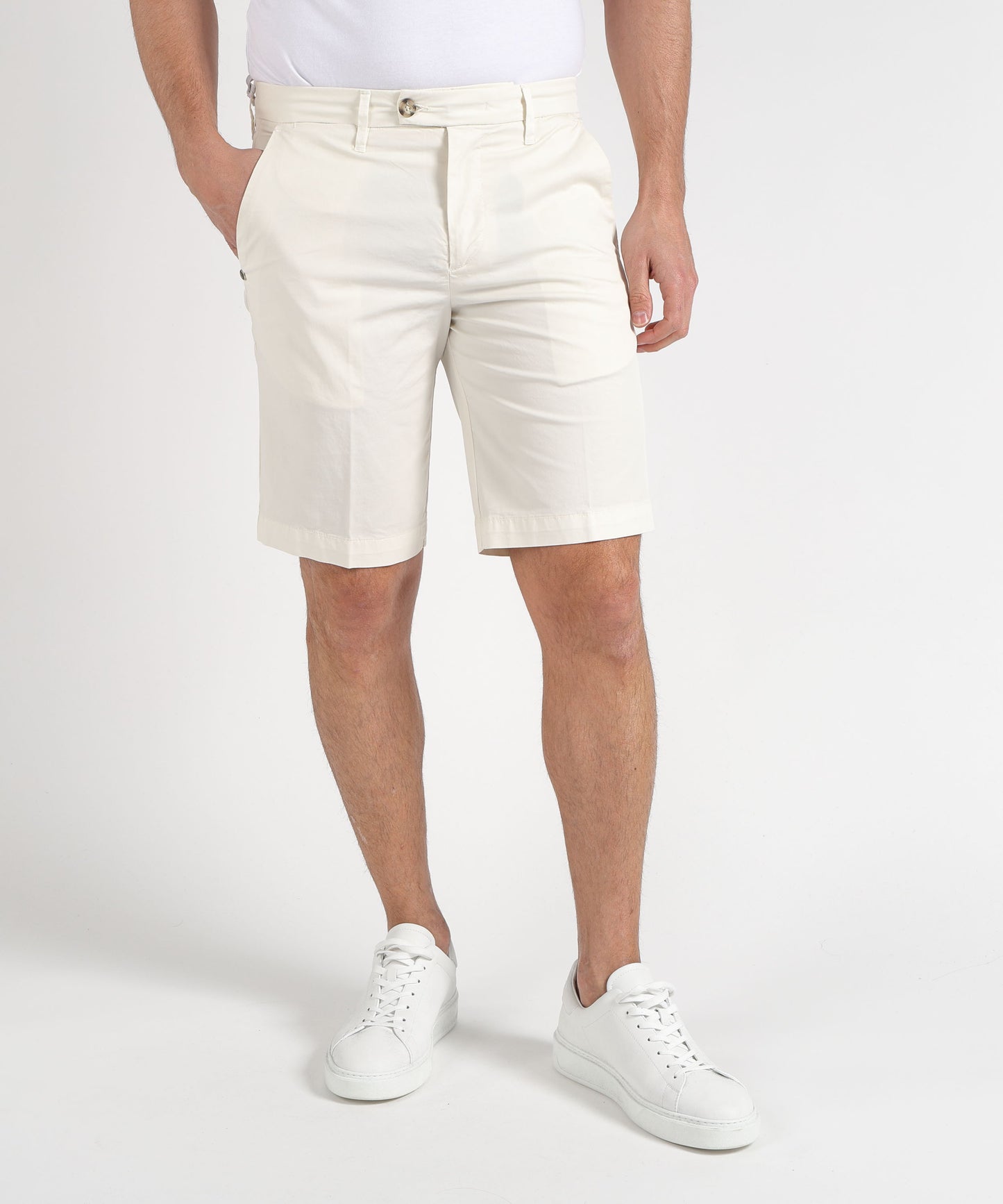 RE-HASH Men’s Stretch Cotton Bermuda Shorts