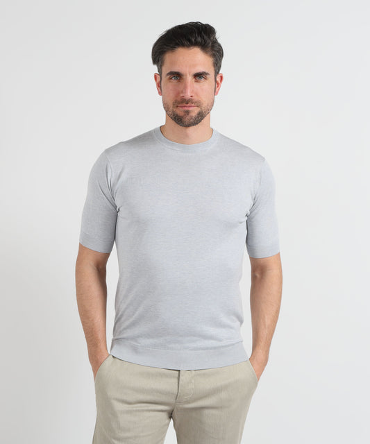 FILIPPO DE LAURENTIIS T-shirt girocollo uomo in seta