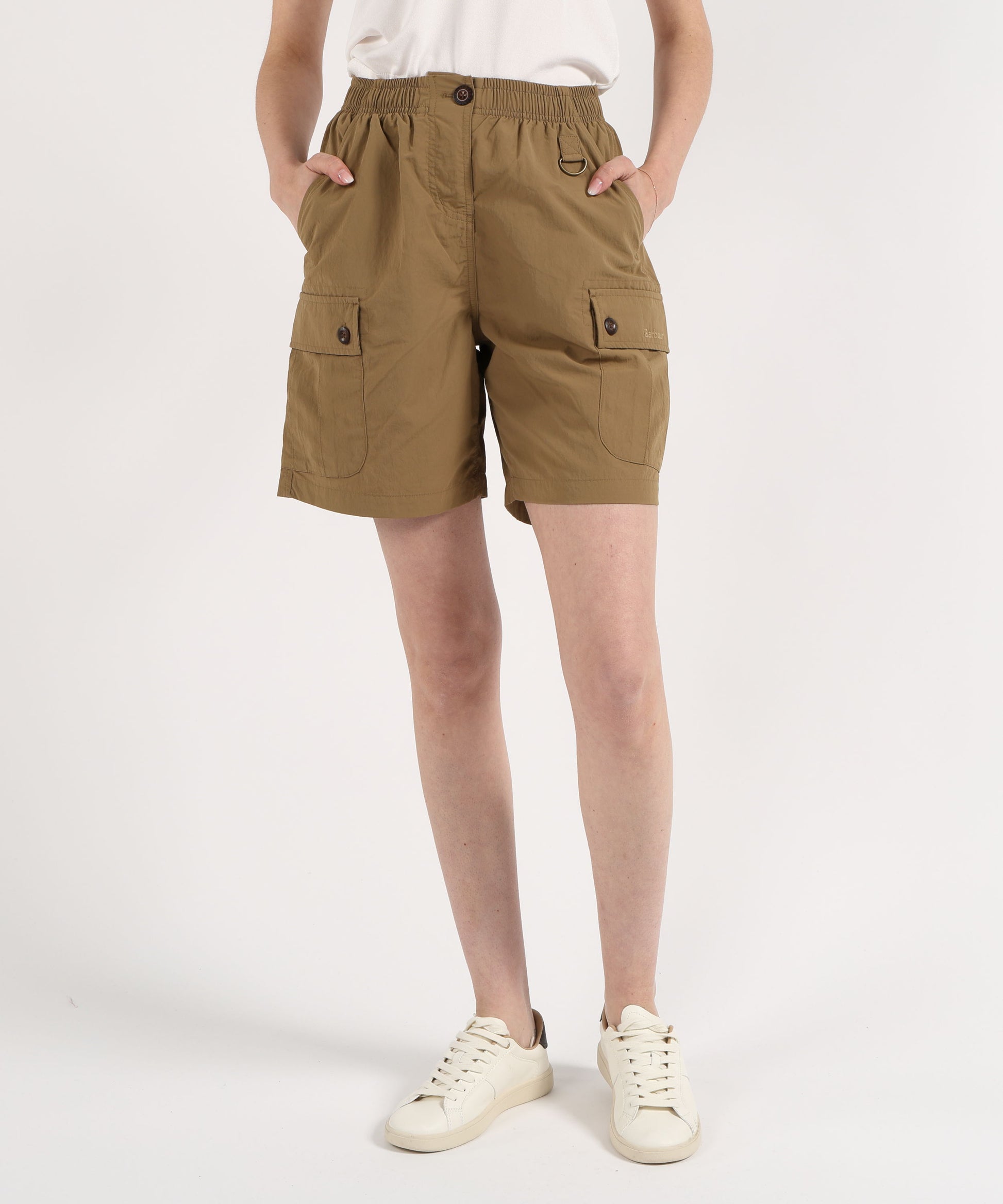 Shorts BARBOUR Pantaloncini elasticizzati Debbie Kaki | BARBOUR