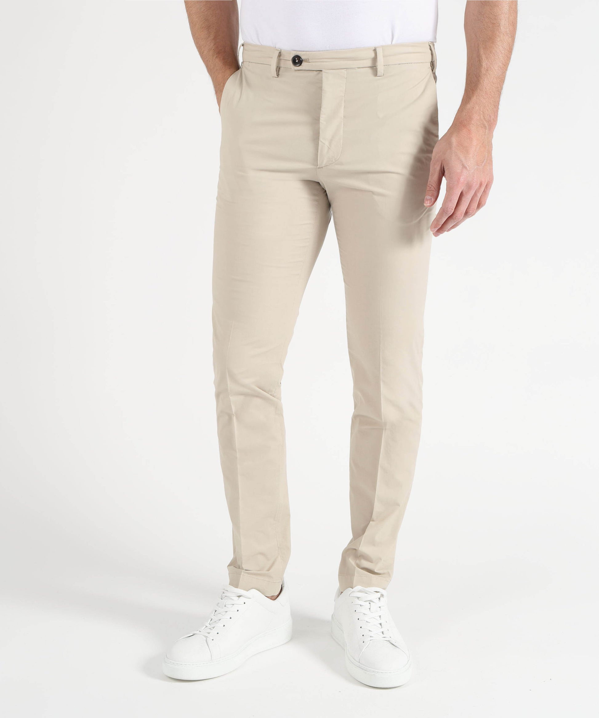 Pantaloni MICHAEL COAL Pantalone Uomo Modello Brad – Slim Fit Sabbia | MICHAEL COAL