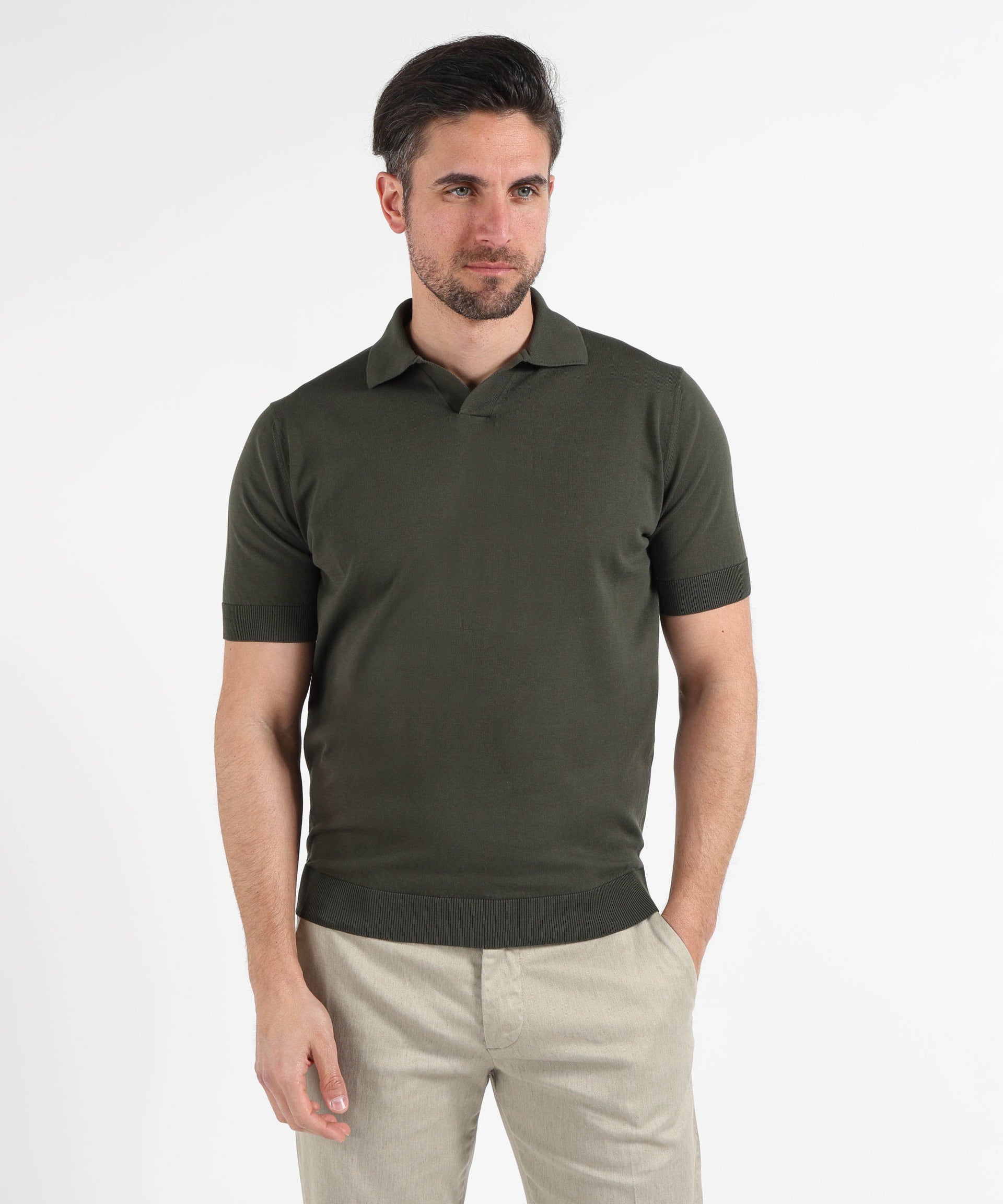 FILIPPO DE LAURENTIIS Polo collo bowling cotone