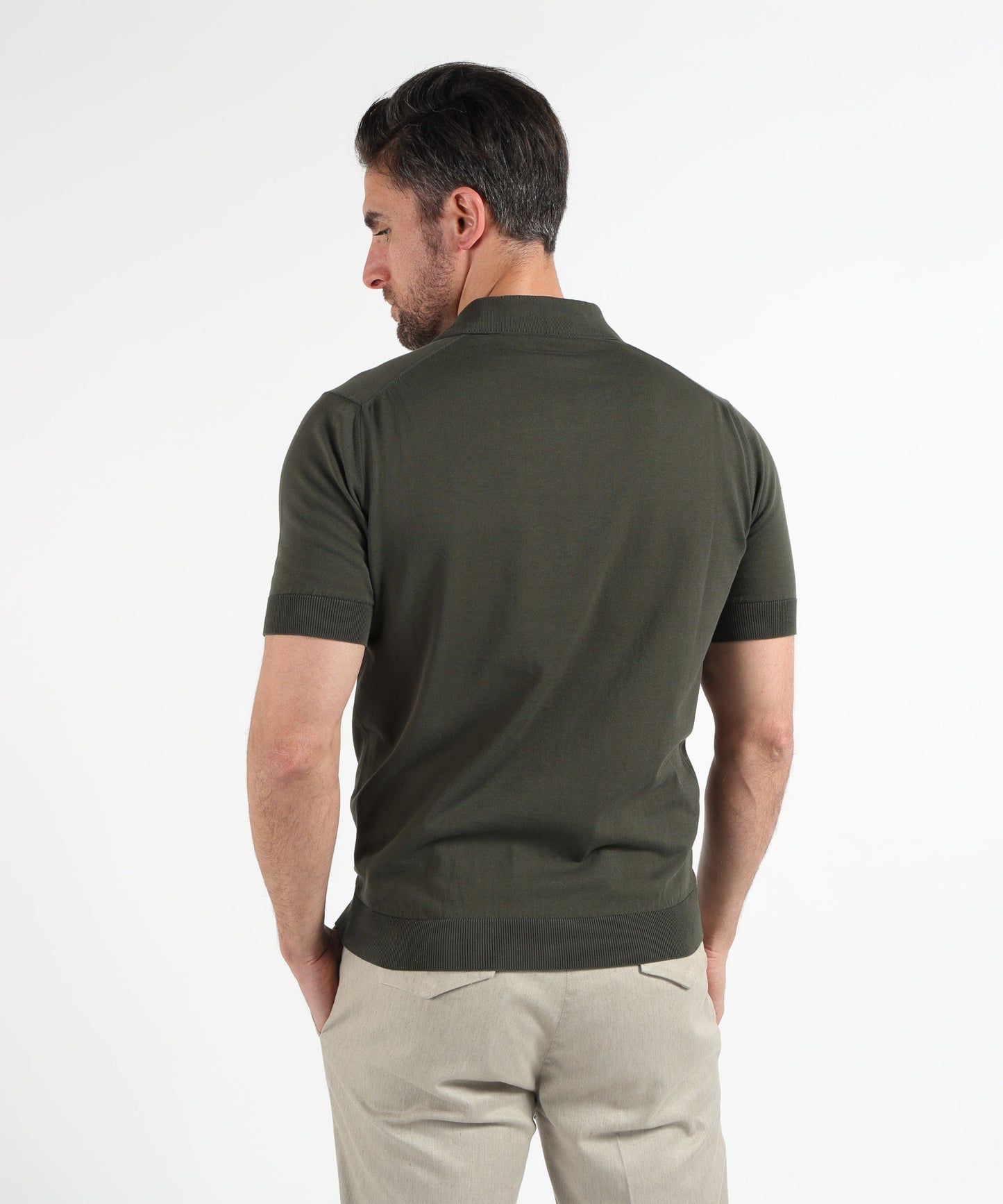 FILIPPO DE LAURENTIIS Cotton Bowling Collar Polo Shirt